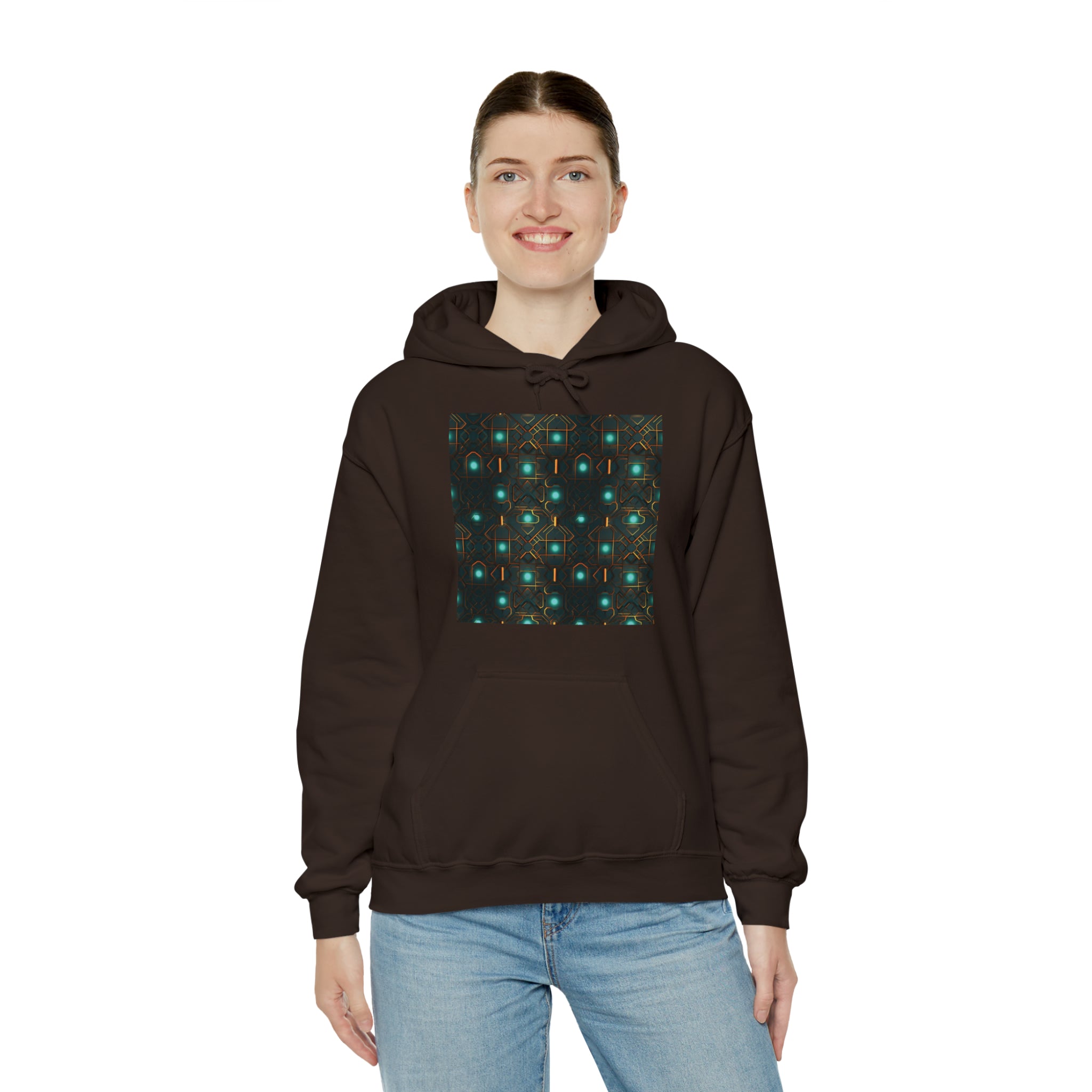 Unisex Heavy Blend™ Hooded Sweatshirt - Abstract Neon Designs 09