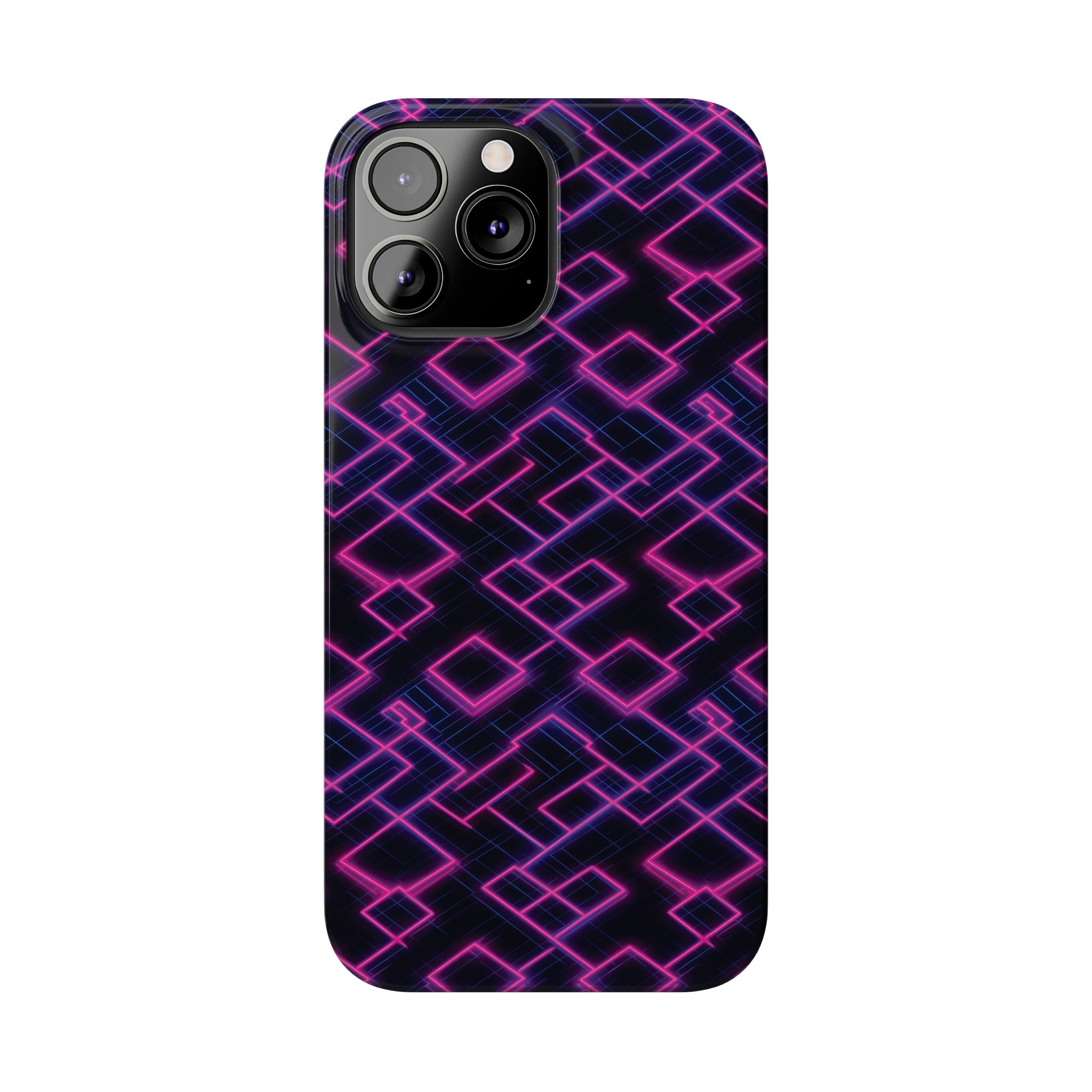 Slim Phone Cases (AOP) - Seamless Synthwave Designs 01