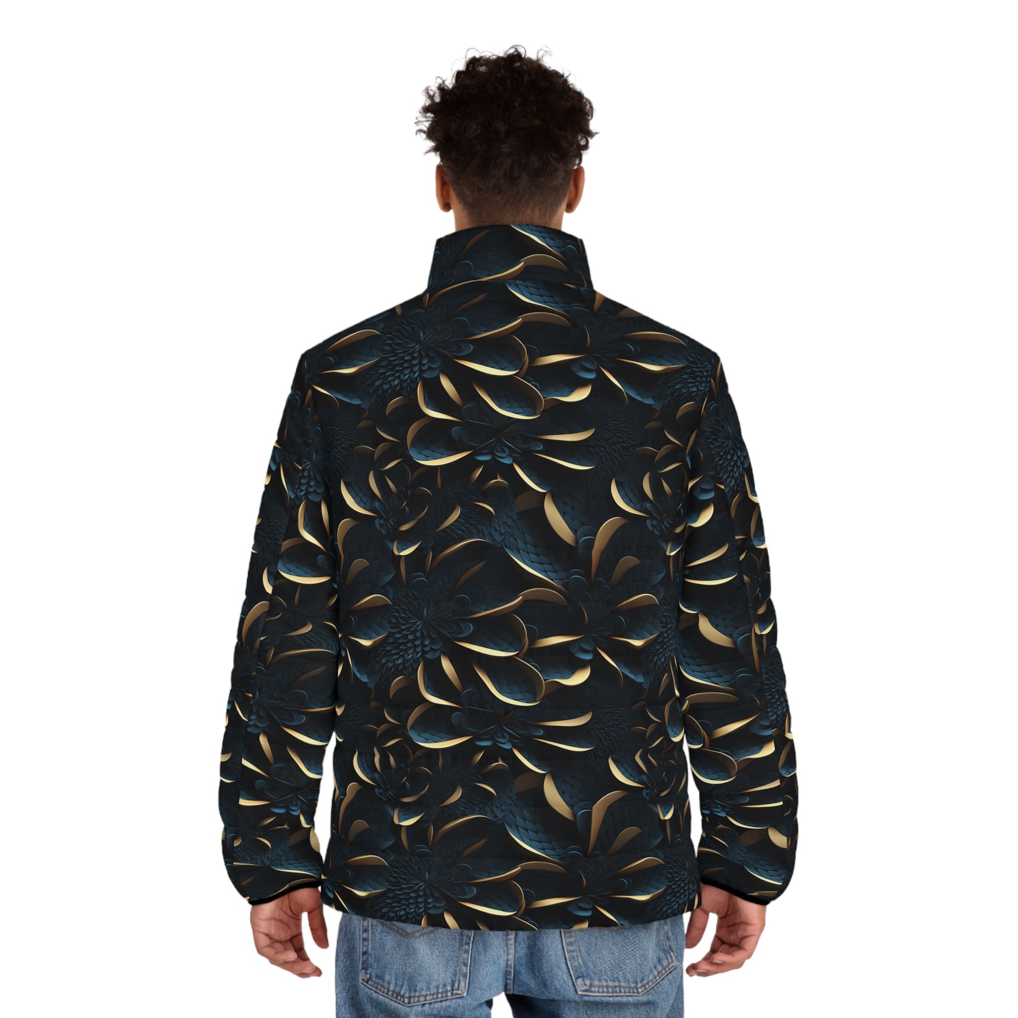 Men's Puffer Jacket (AOP) - Abstract Designs 16