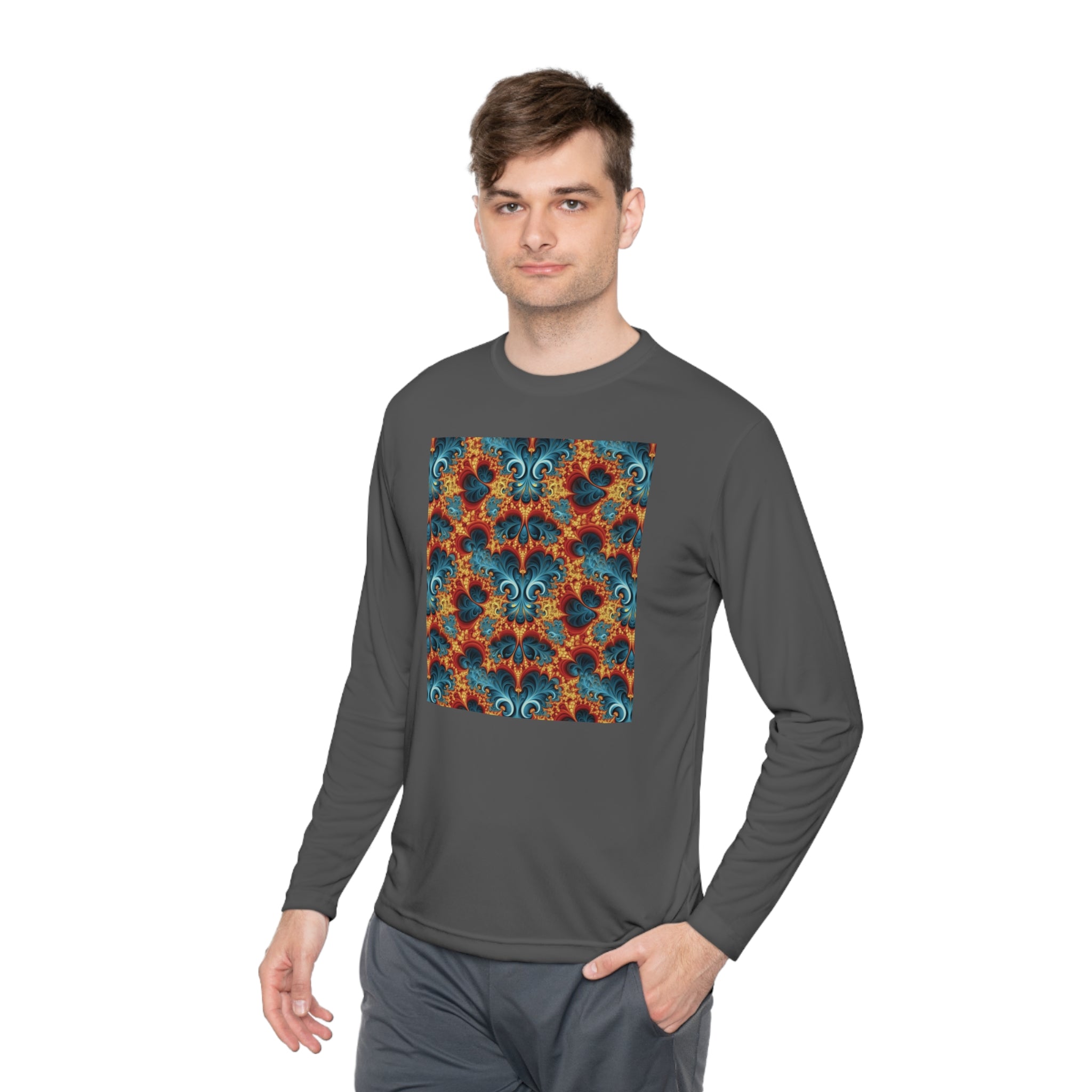 Unisex Lightweight Long Sleeve Tee (AOP) - Abstract Designs 01