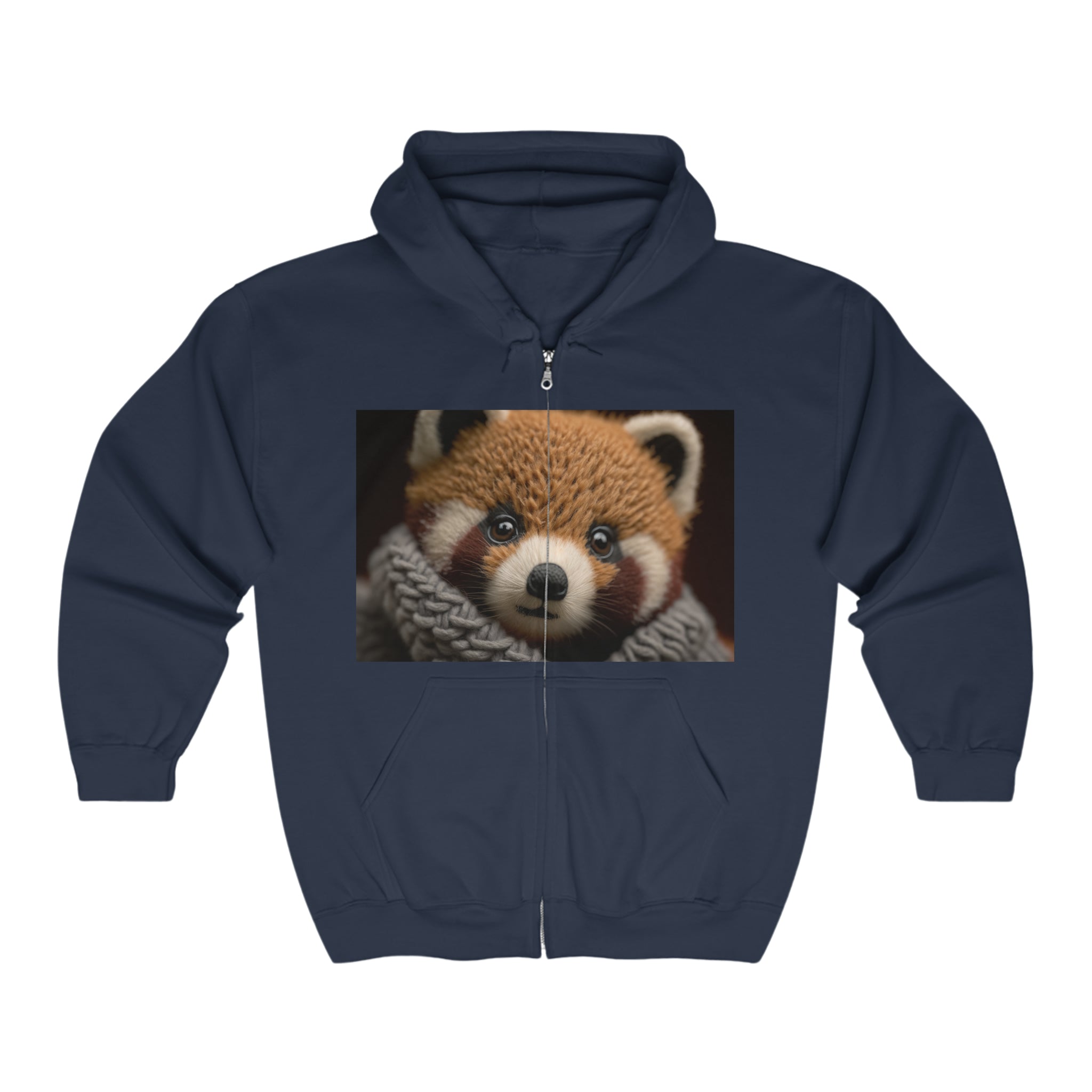Unisex Heavy Blend™ Full Zip Hooded Sweatshirt - Baby Animals - Red Panda