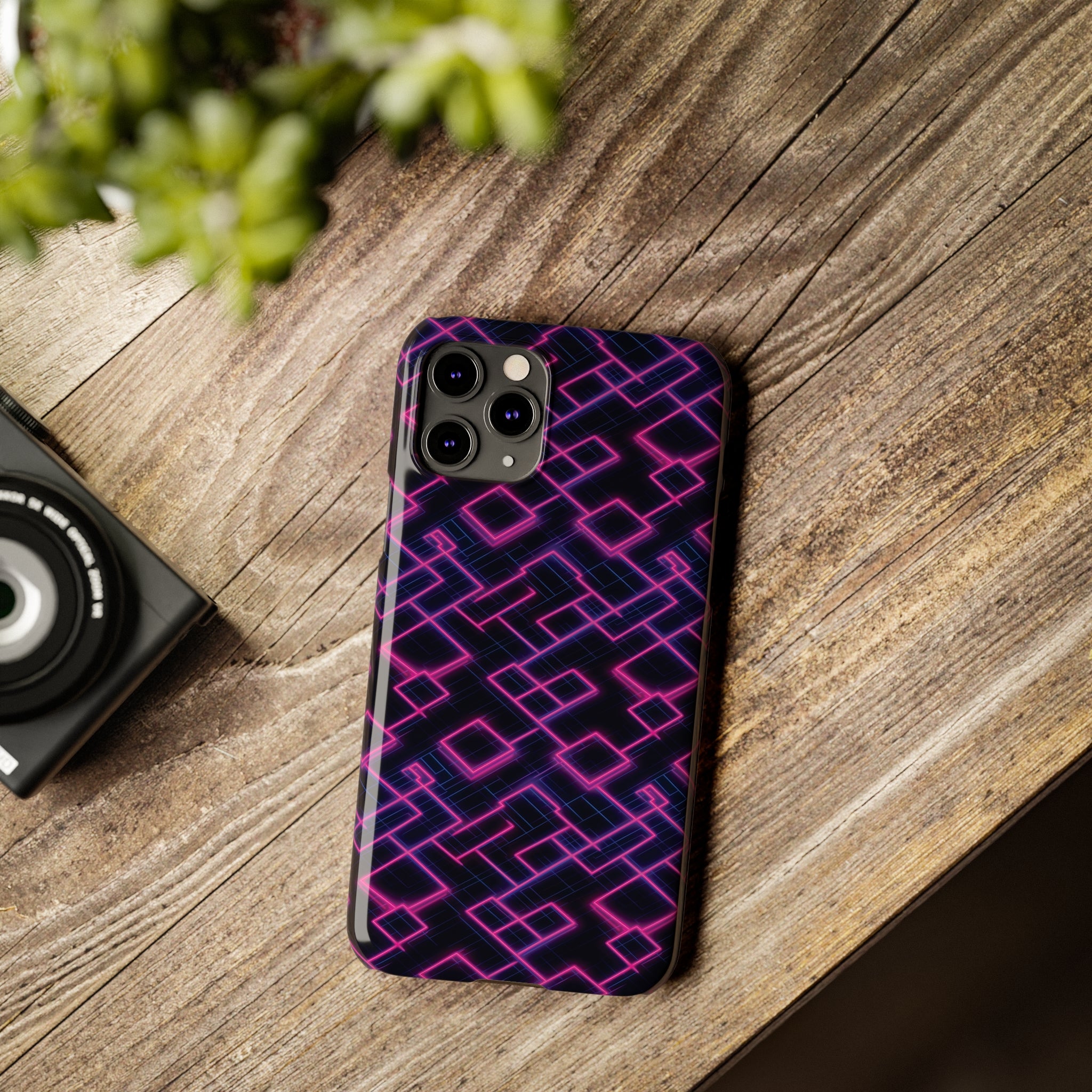 Slim Phone Cases (AOP) - Seamless Synthwave Designs 01