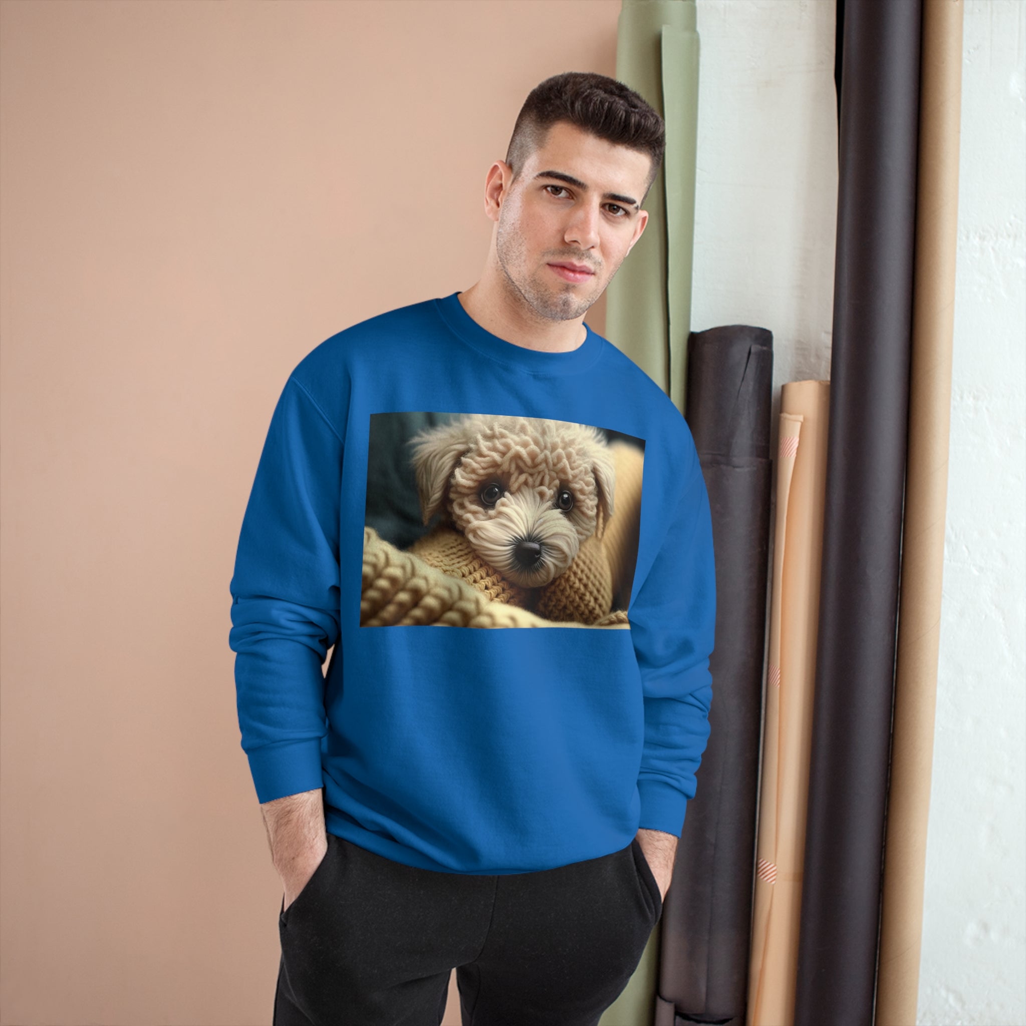 Champion Sweatshirt - Knit Animals, Puppy