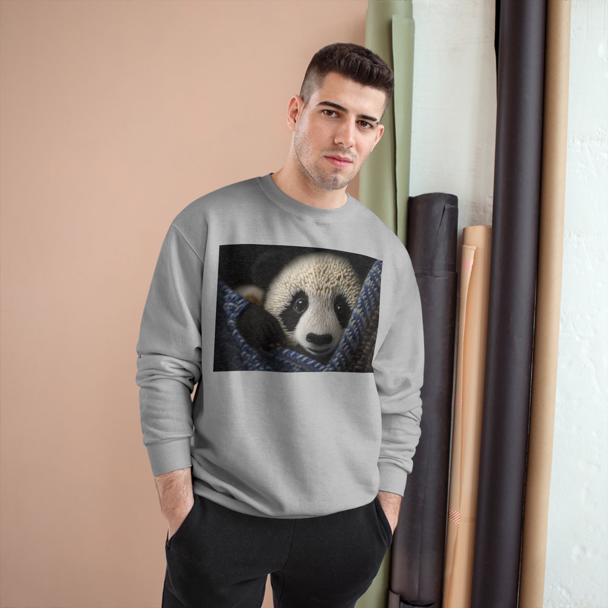 Champion Sweatshirt - Knit Animals, Giant Panda Cub