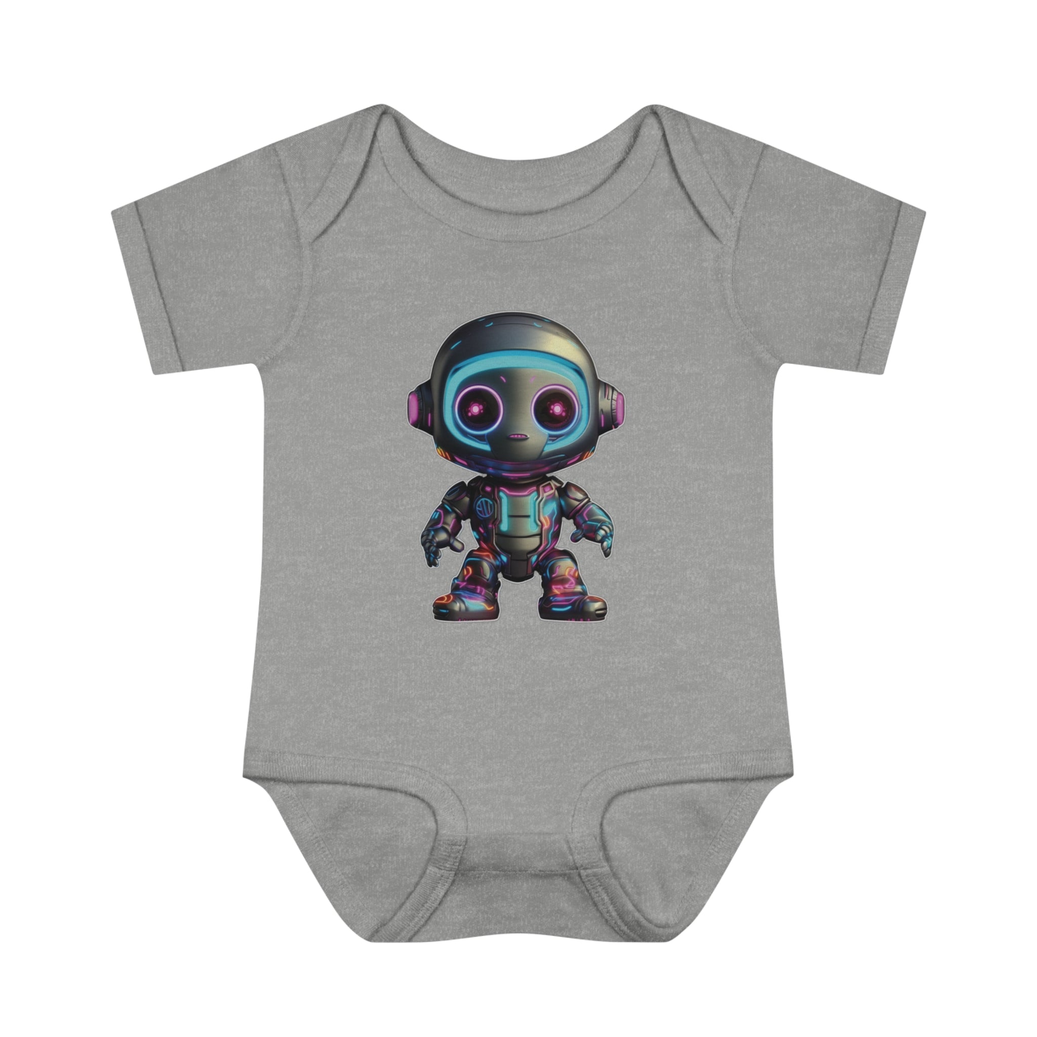 Infant Baby Rib Bodysuit - Ant, Robot Pop Art 01