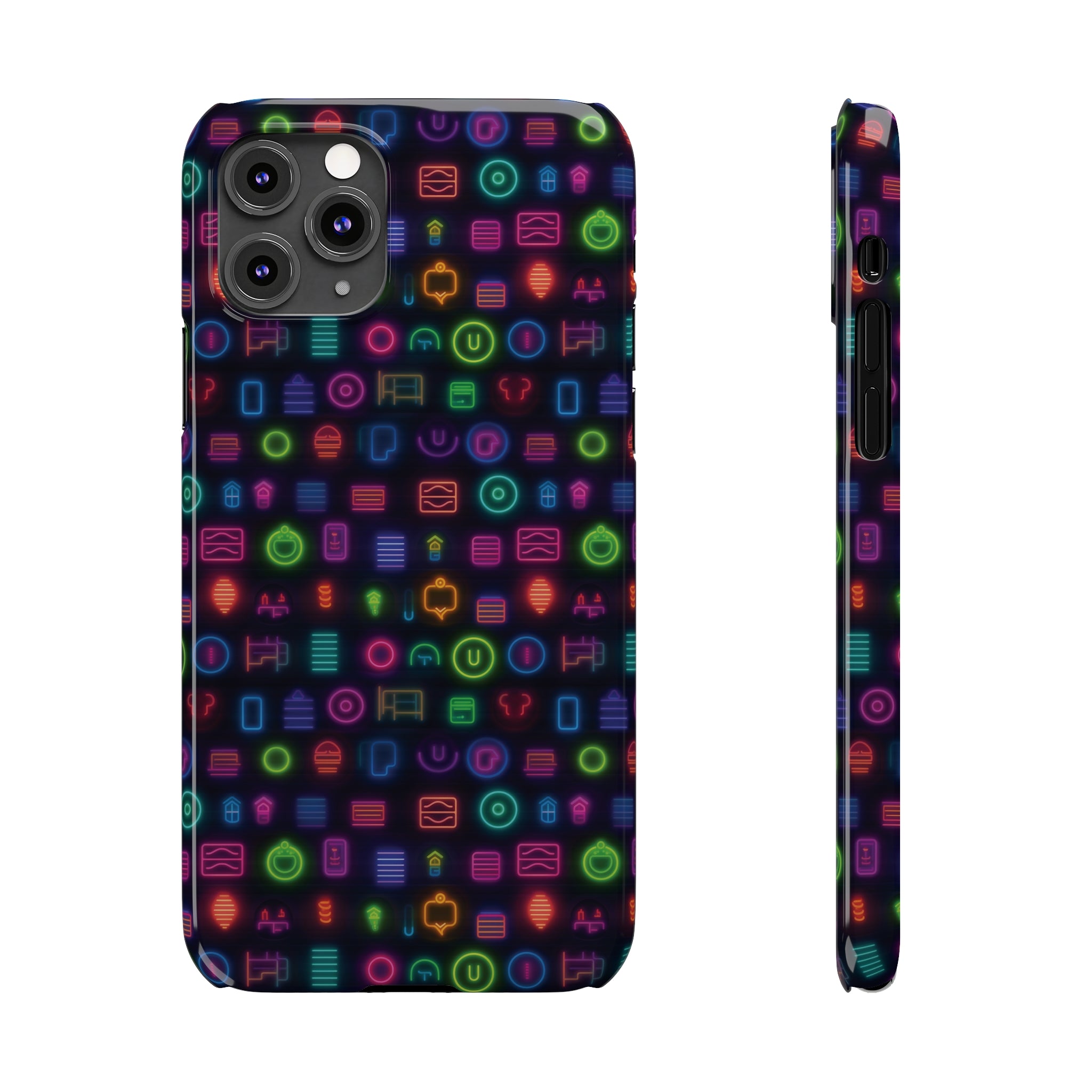 Slim Phone Cases (AOP) - Seamless Neon Designs 02