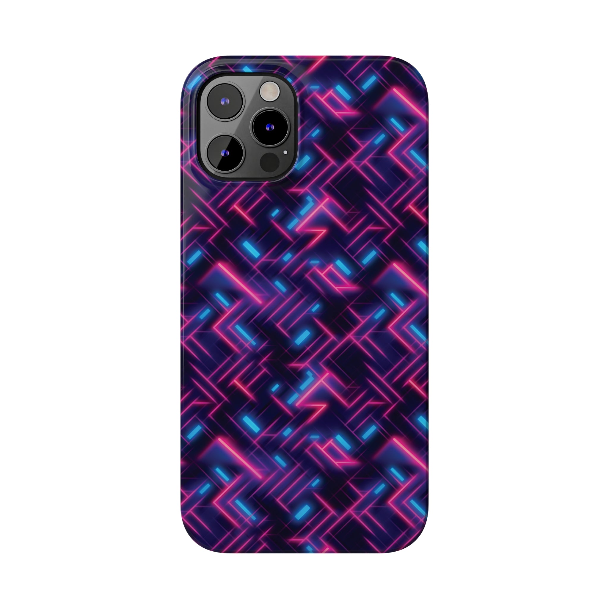 Slim Phone Cases (AOP) - Seamless Synthwave Designs 02