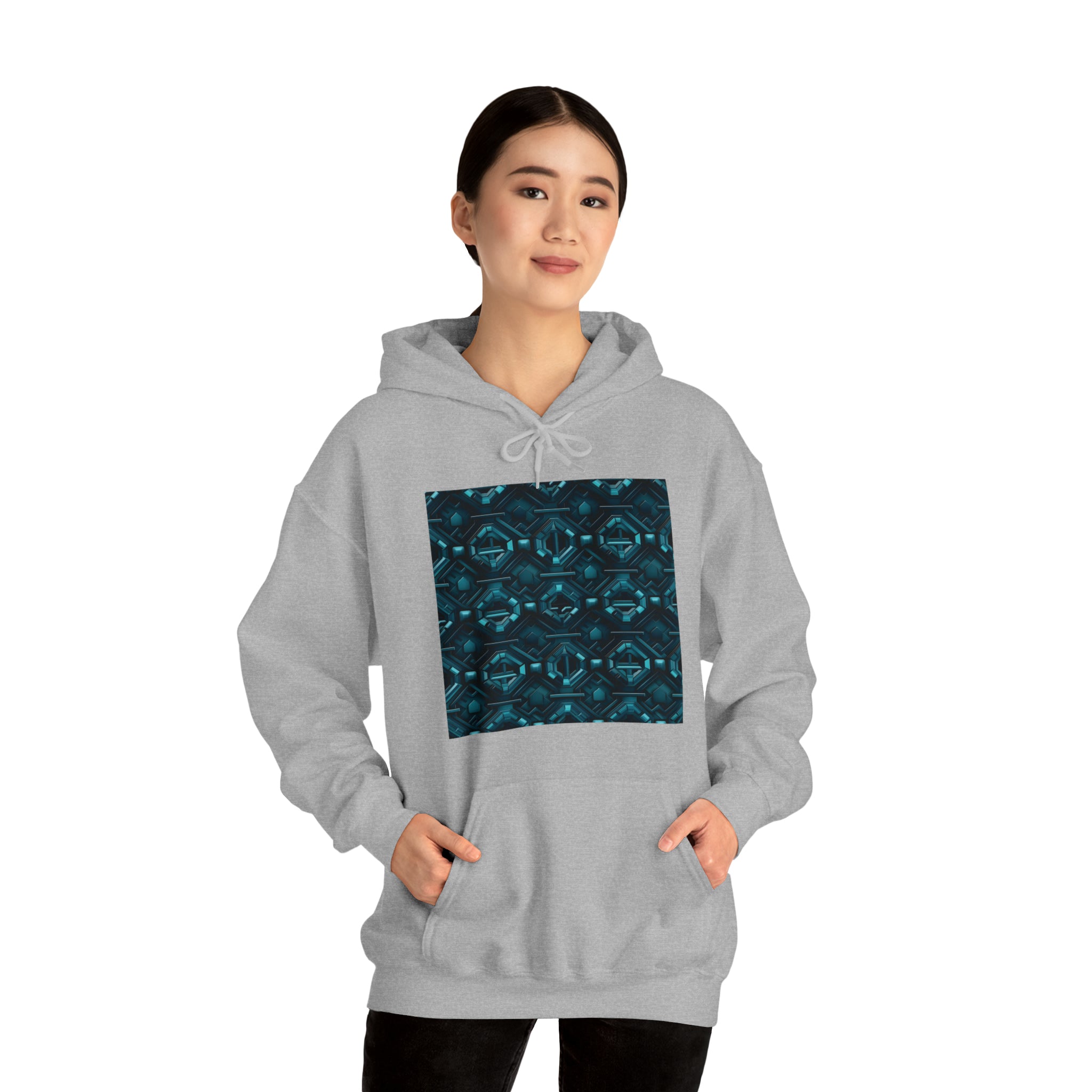 Unisex Heavy Blend™ Hooded Sweatshirt - Abstract Neon Designs 08