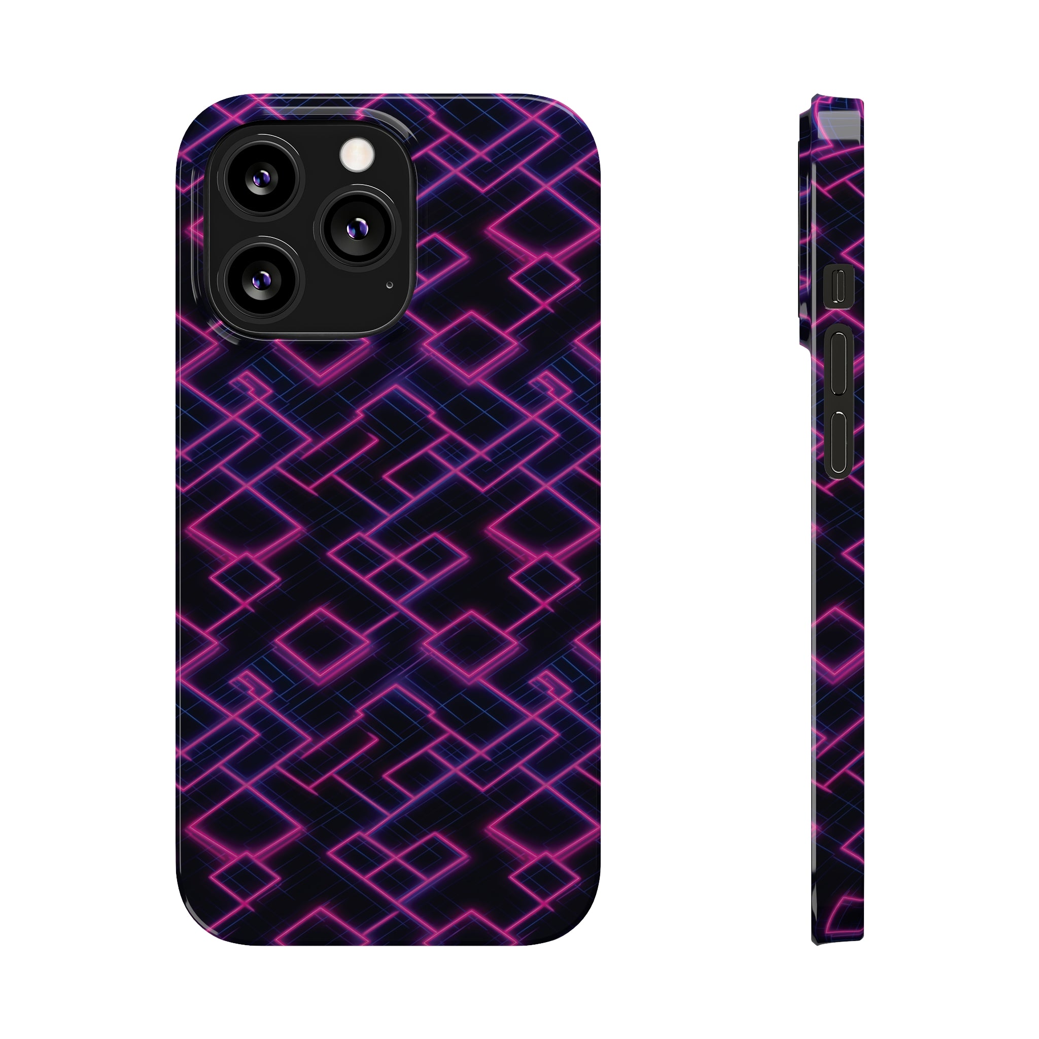 Slim Phone Cases (AOP) - Seamless Synthwave Designs 01