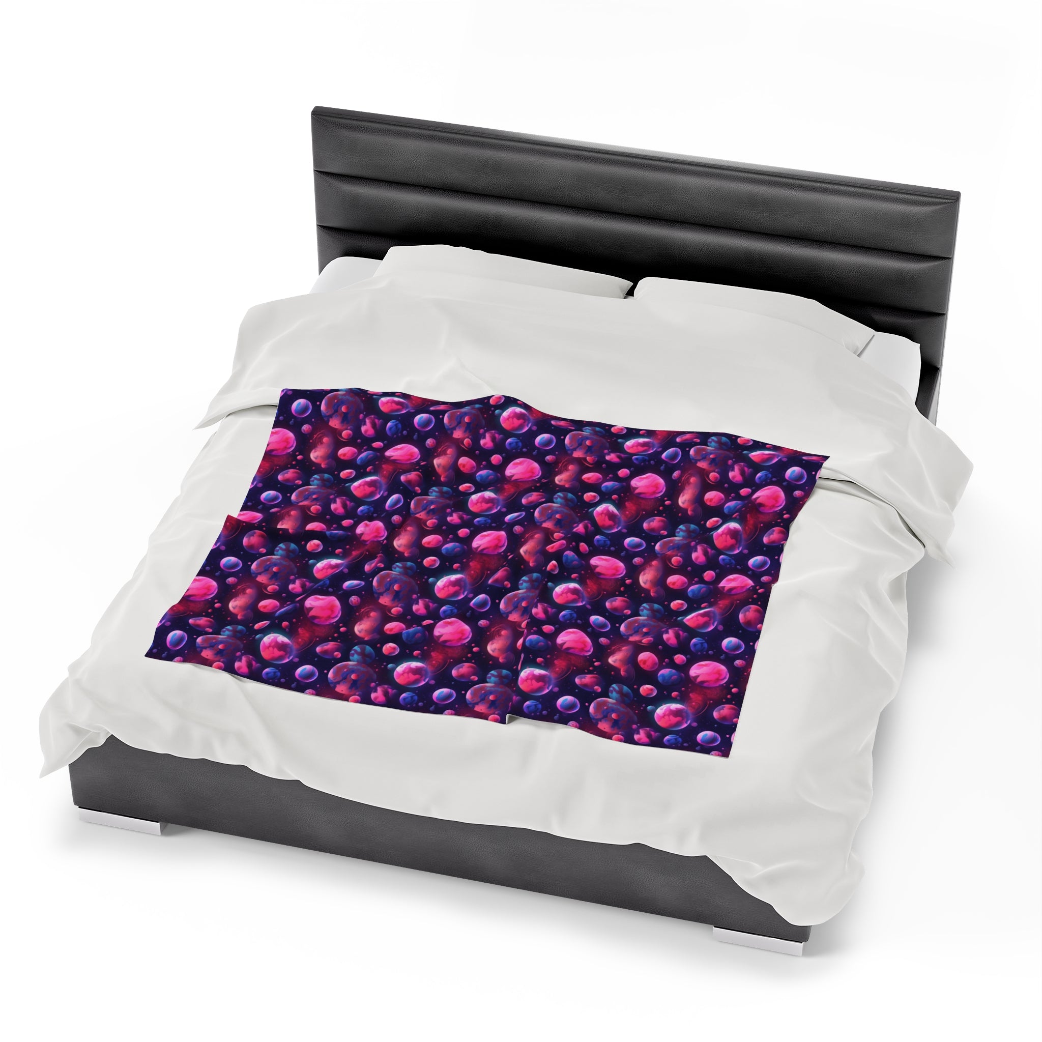 Velveteen Plush Blanket (AOP) - Fantasy Galaxies 09