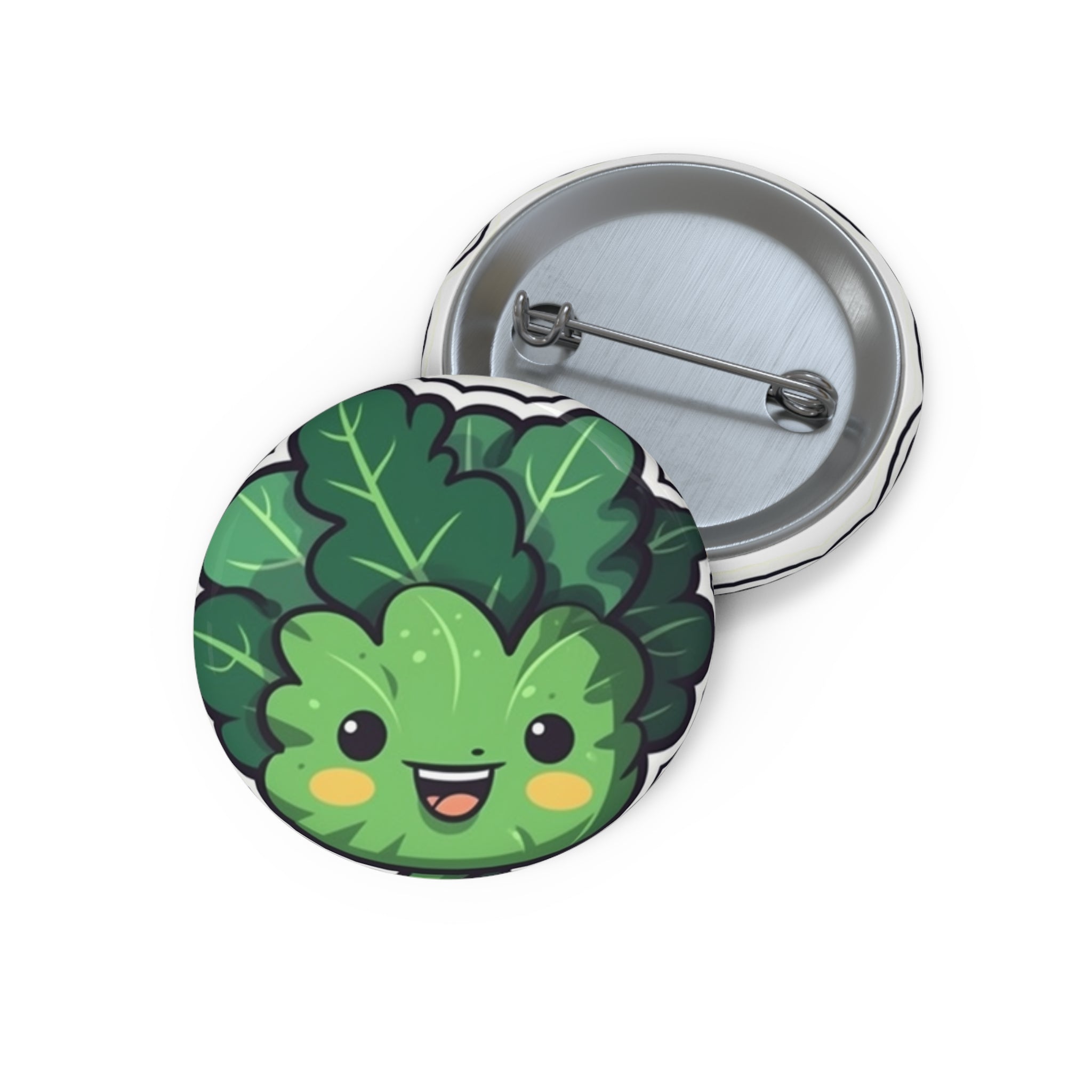 Custom Pin Buttons - Collard Greens