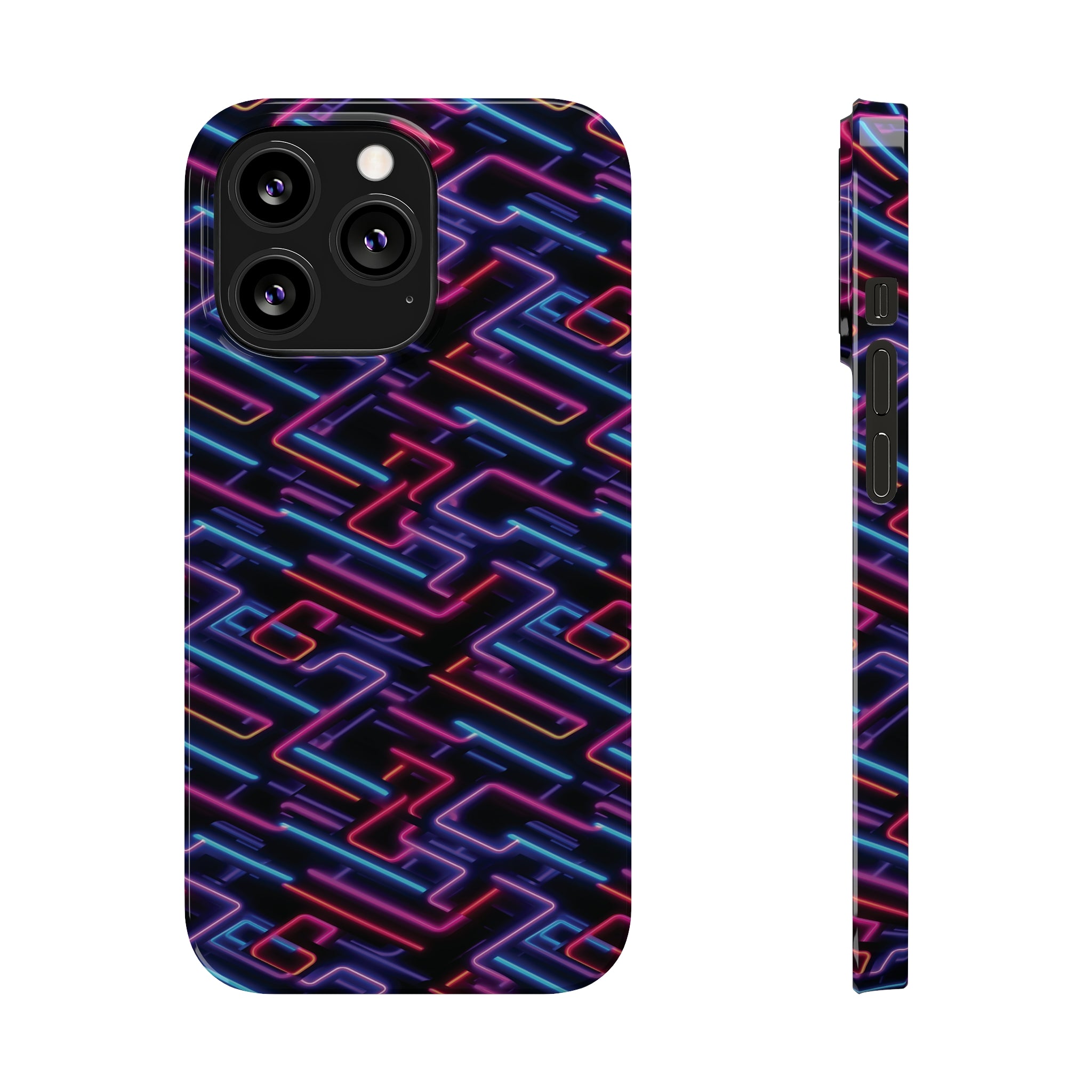 Slim Phone Cases (AOP) - Seamless Neon Designs 01