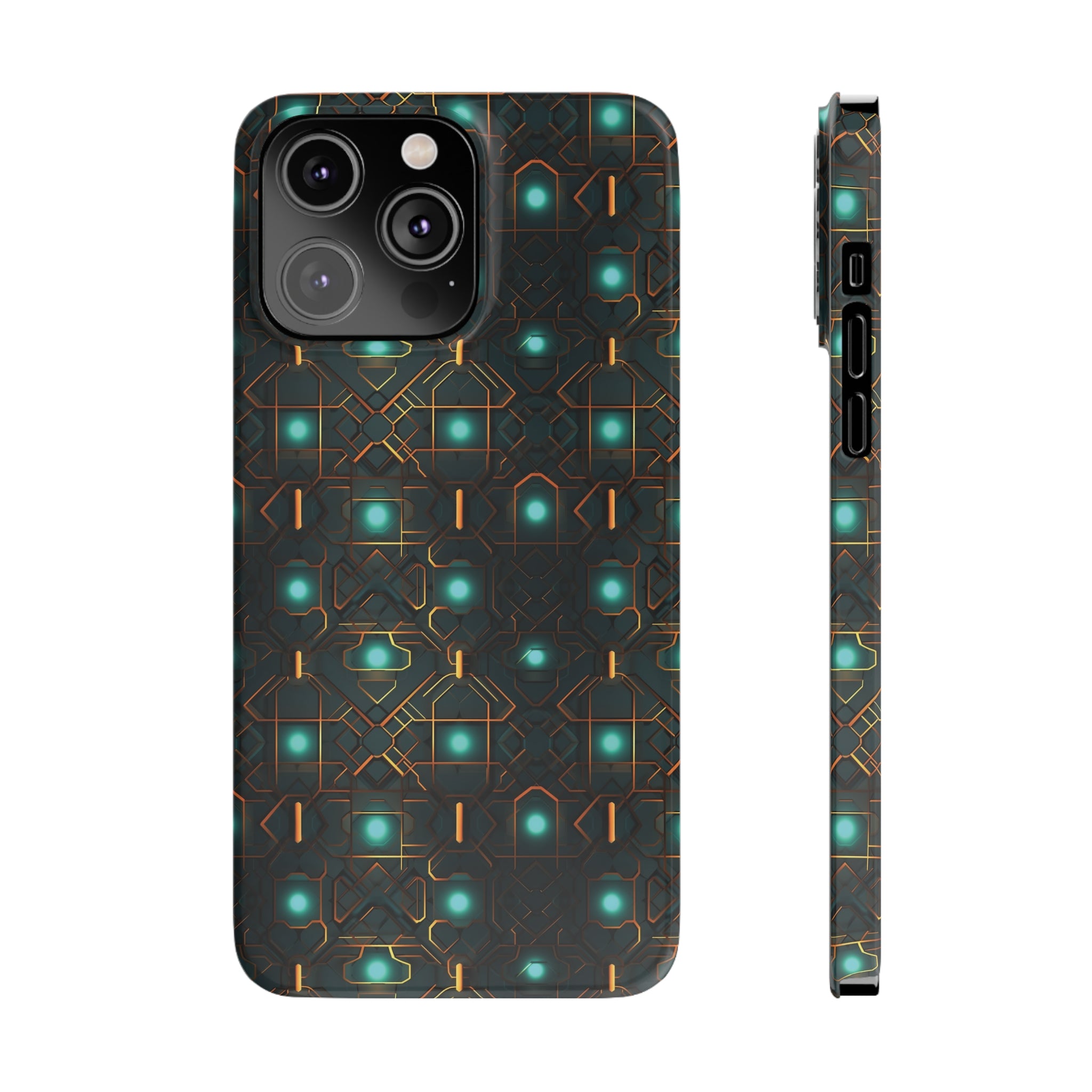 Slim Phone Cases (AOP) - Seamless Futuristic Designs 01