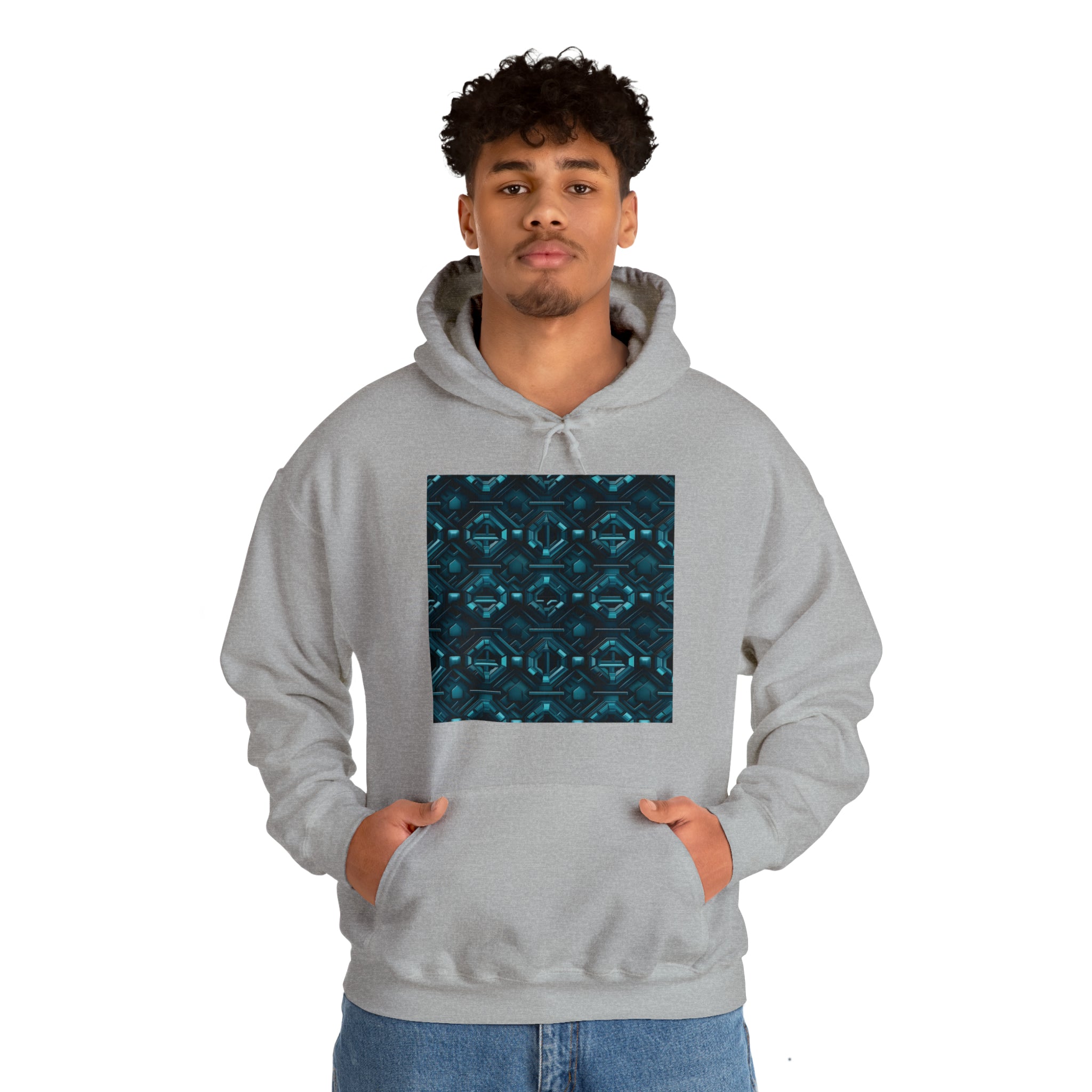 Unisex Heavy Blend™ Hooded Sweatshirt - Abstract Neon Designs 08