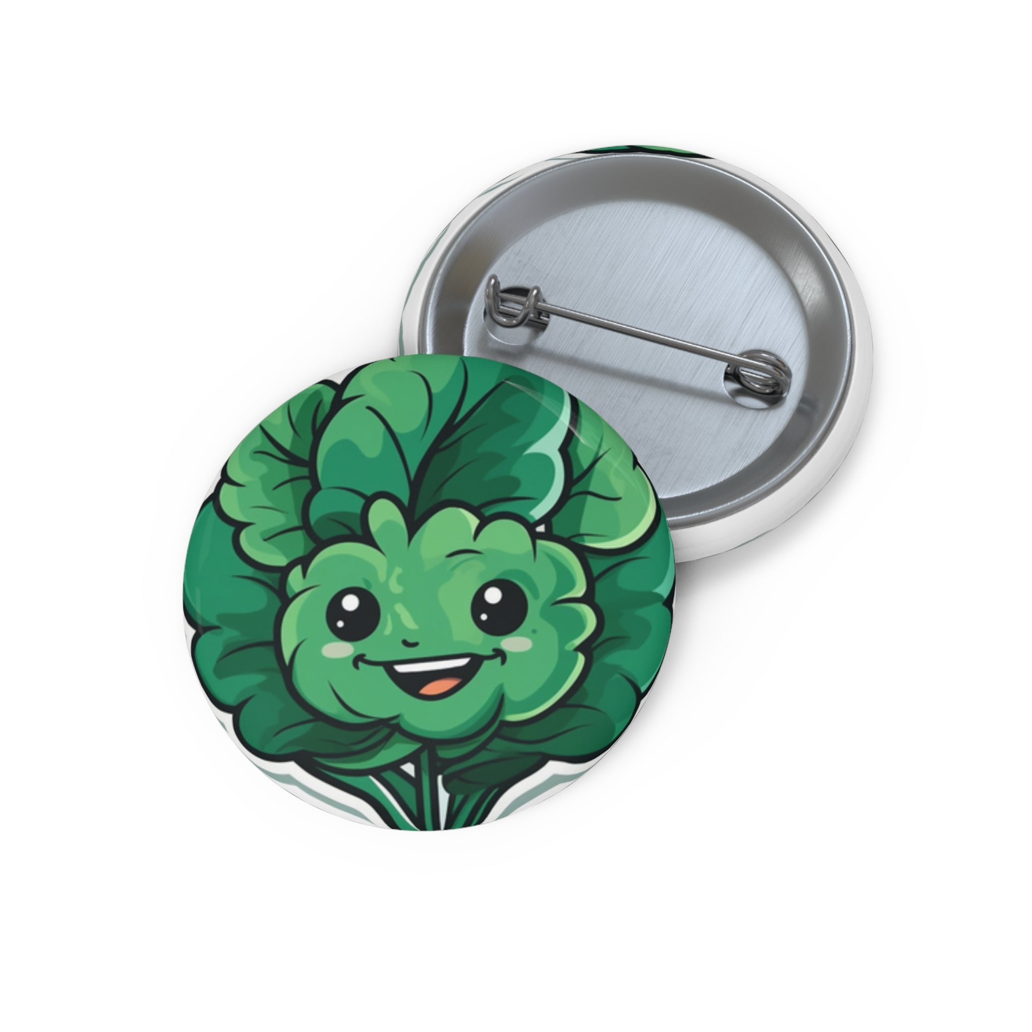 Custom Pin Buttons - Spinach