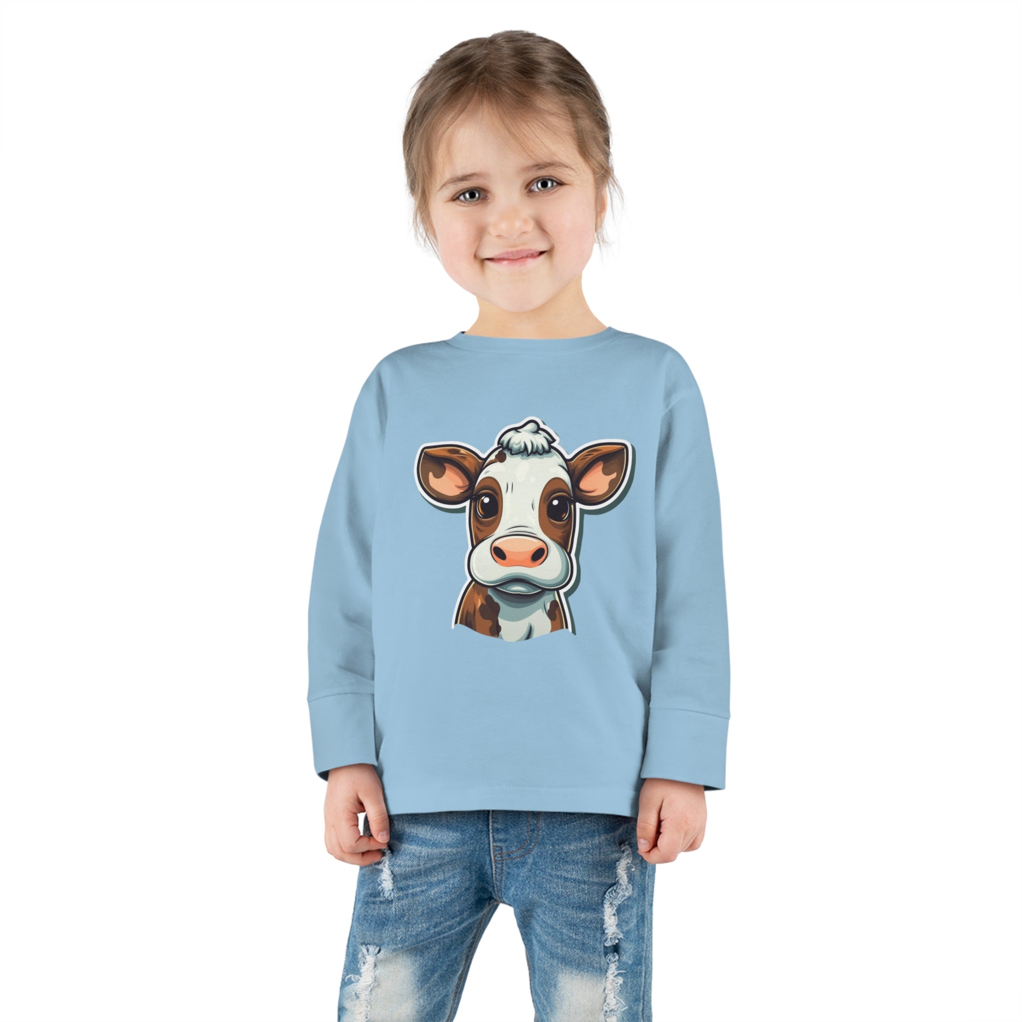 Toddler Long Sleeve Tee - Cow Calf