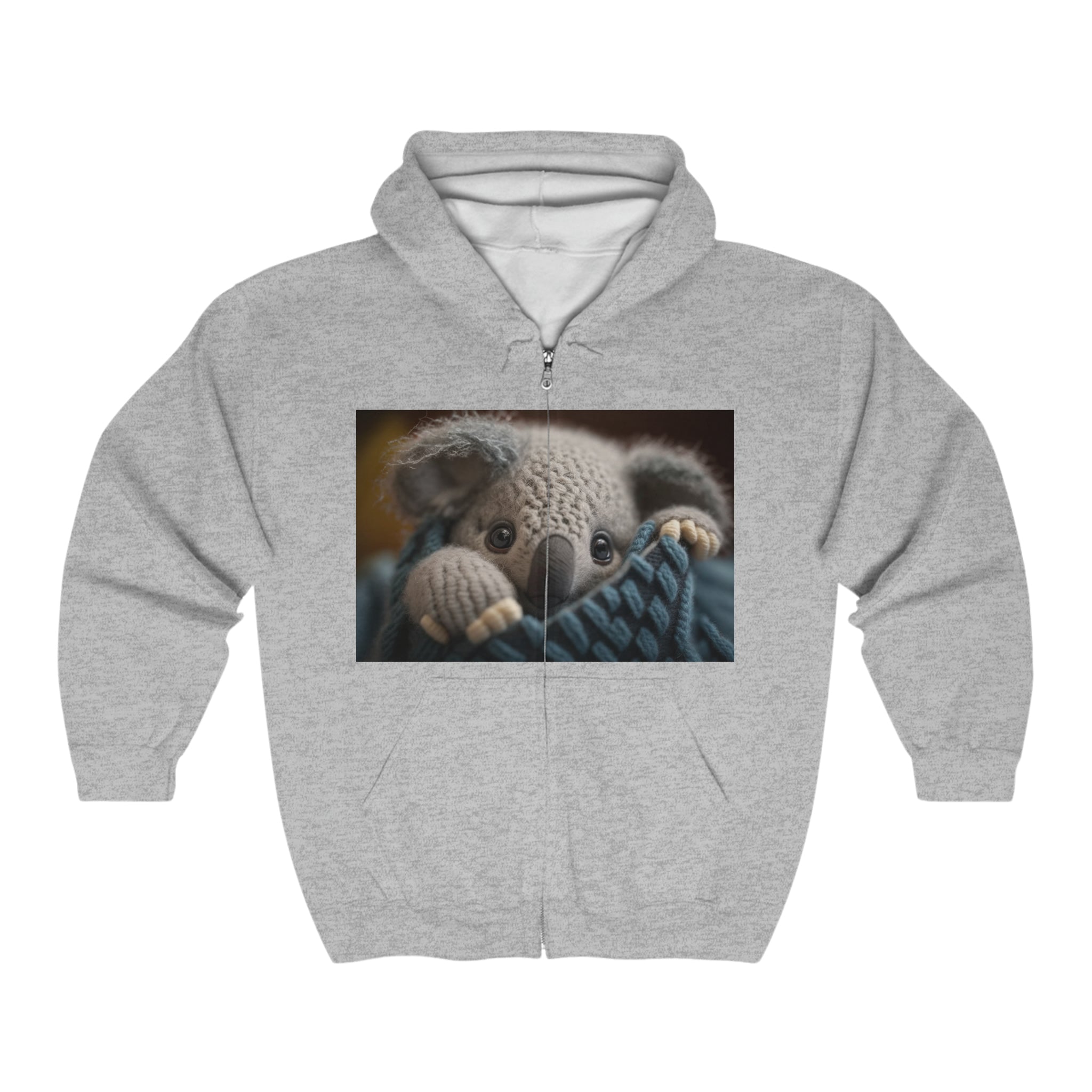 Unisex Heavy Blend™ Full Zip Hooded Sweatshirt - Baby Animals - Koala