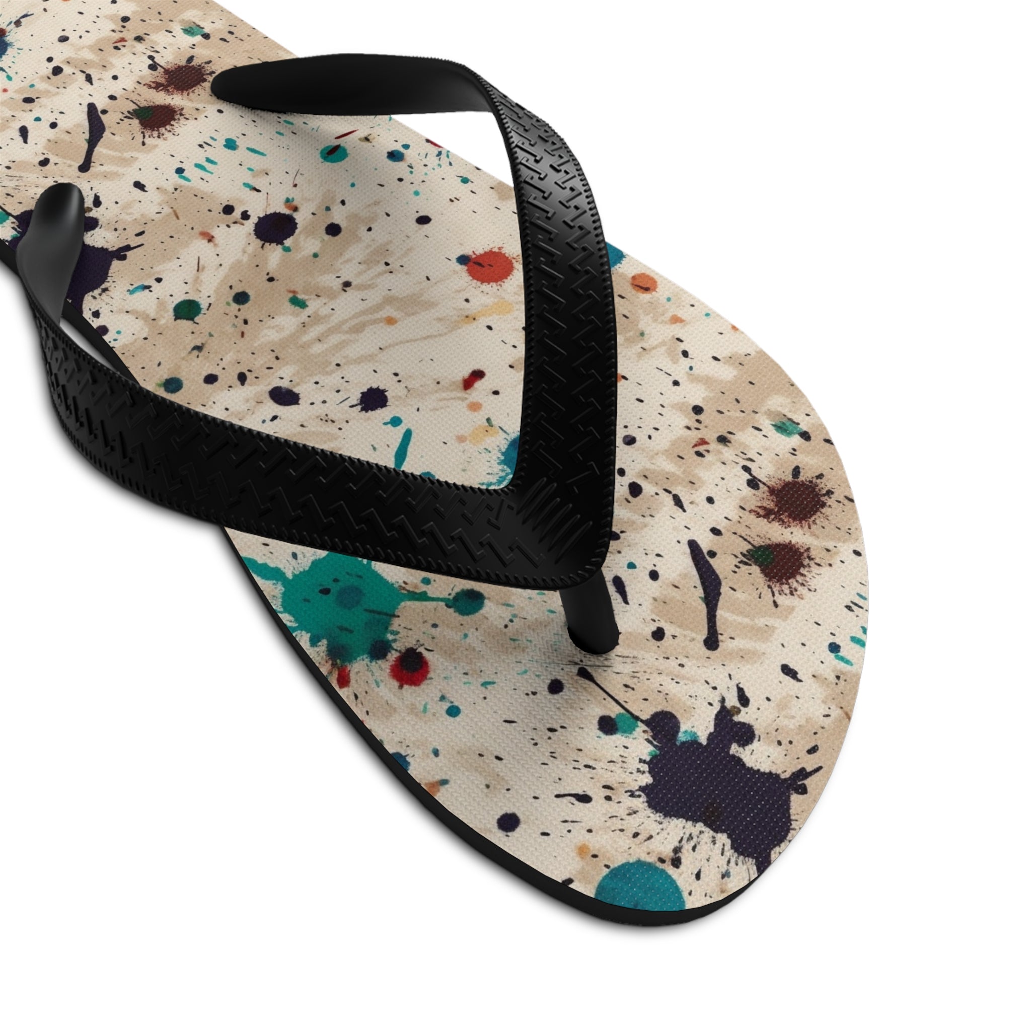 Unisex Flip-Flops (AOP) - Seamless Color Splatter Designs 07