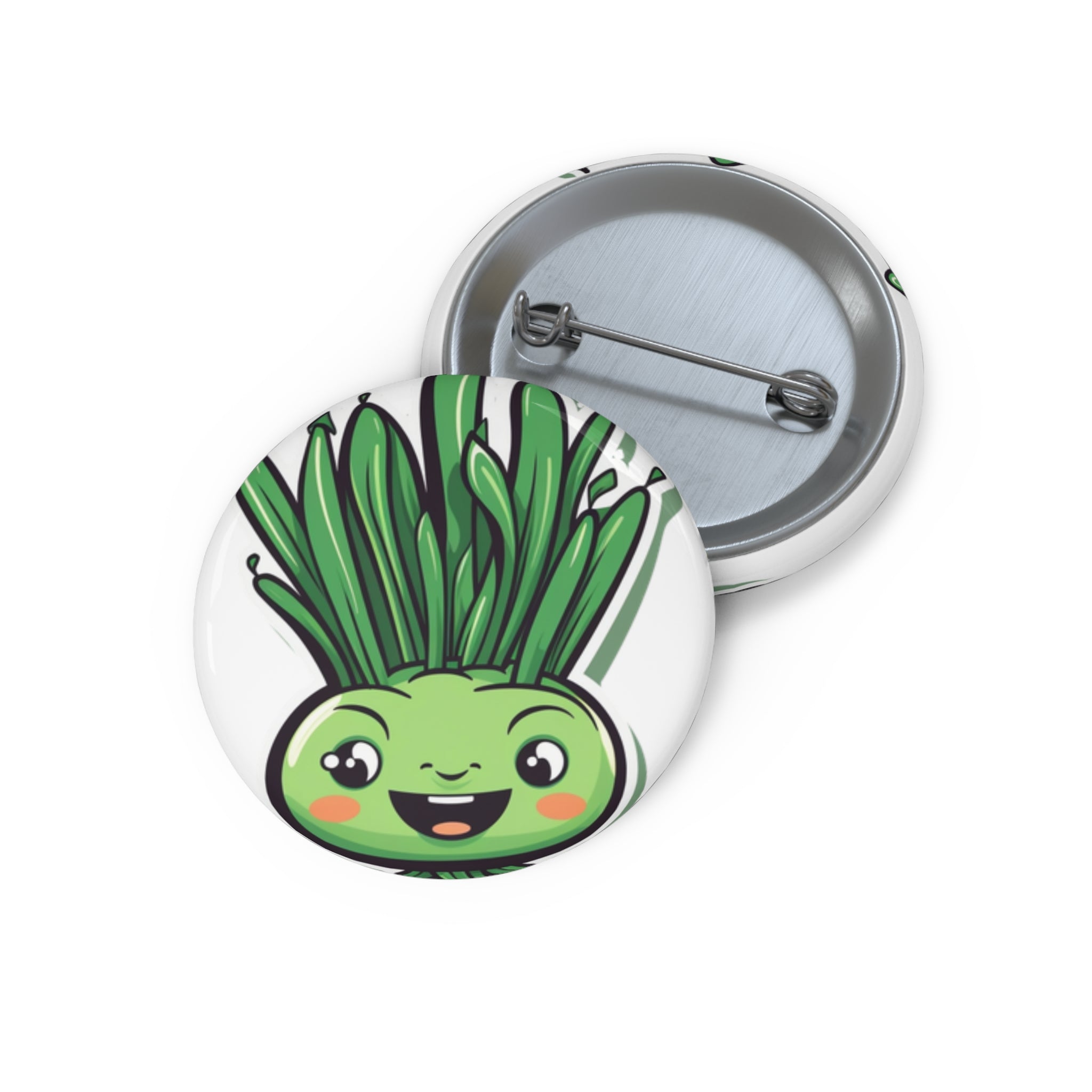 Custom Pin Buttons - Green Onion