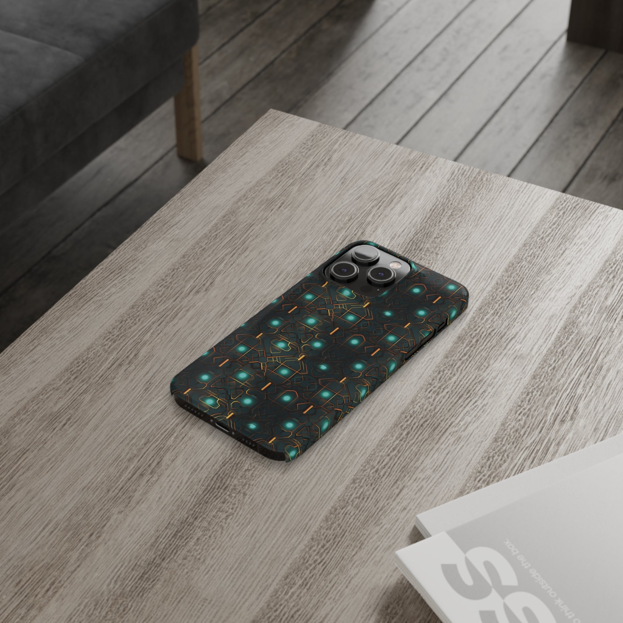 Slim Phone Cases (AOP) - Seamless Futuristic Designs 01