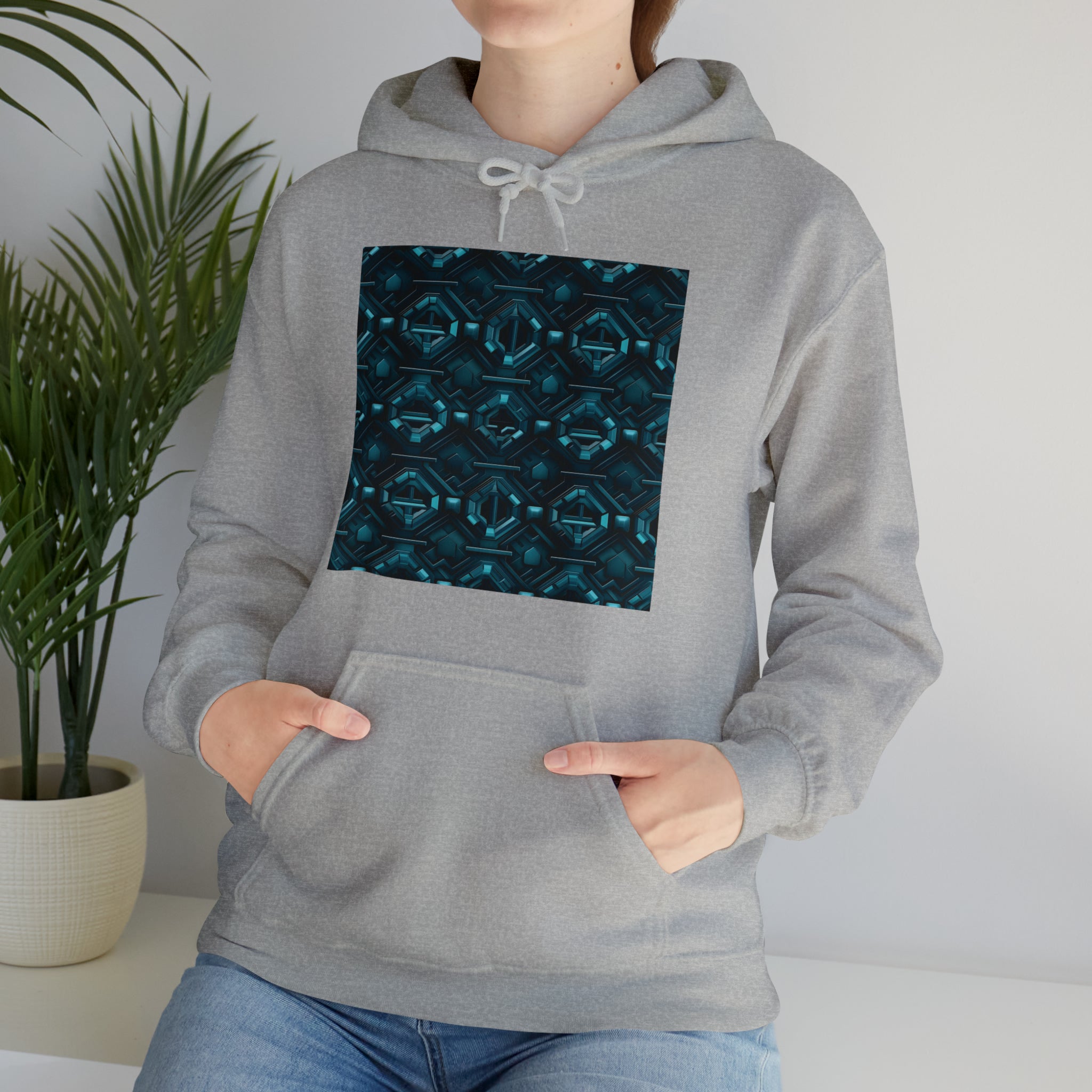 Unisex Heavy Blend™ Hooded Sweatshirt - Abstract Neon Designs 08