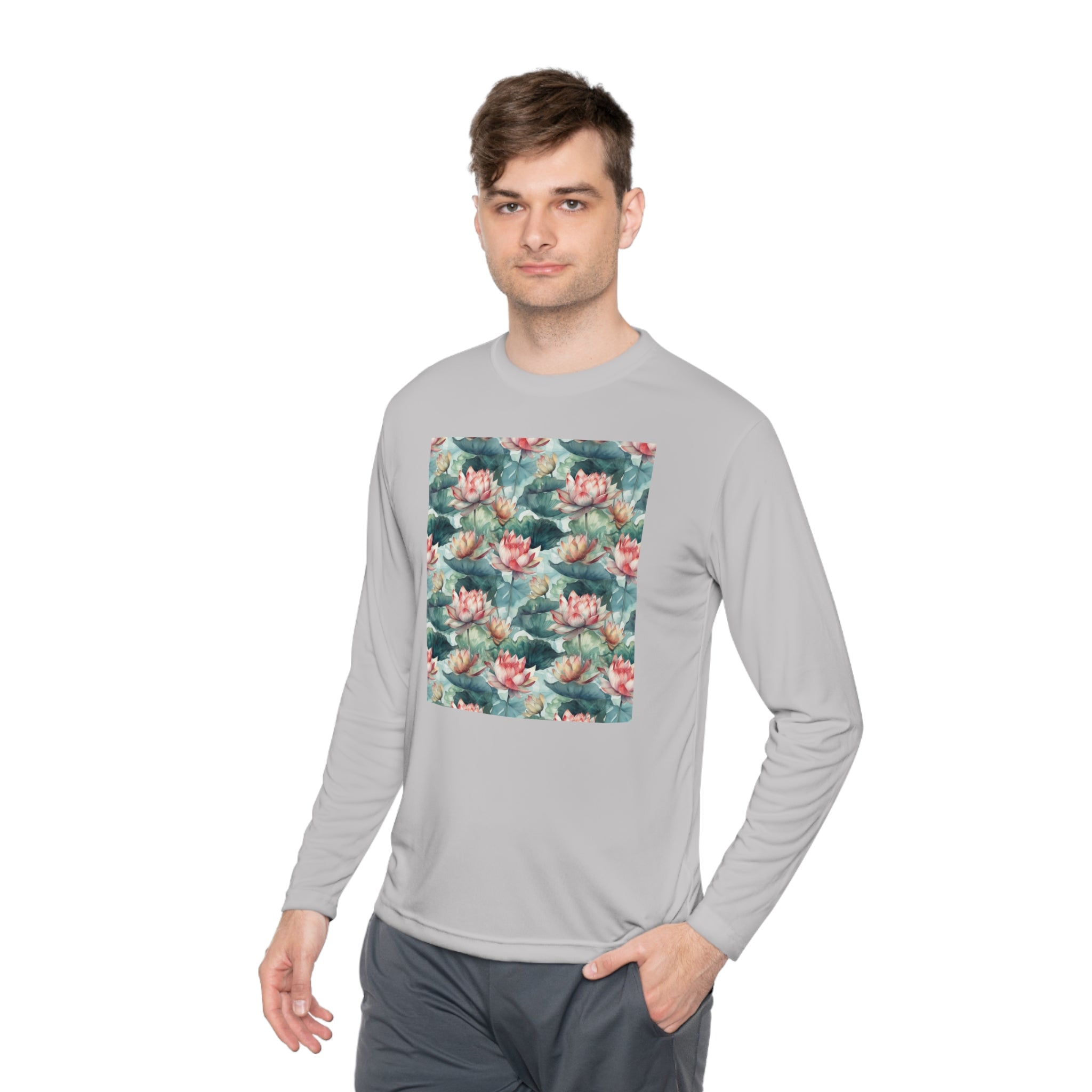 Unisex Lightweight Long Sleeve Tee (AOP) - Abstract Designs 13