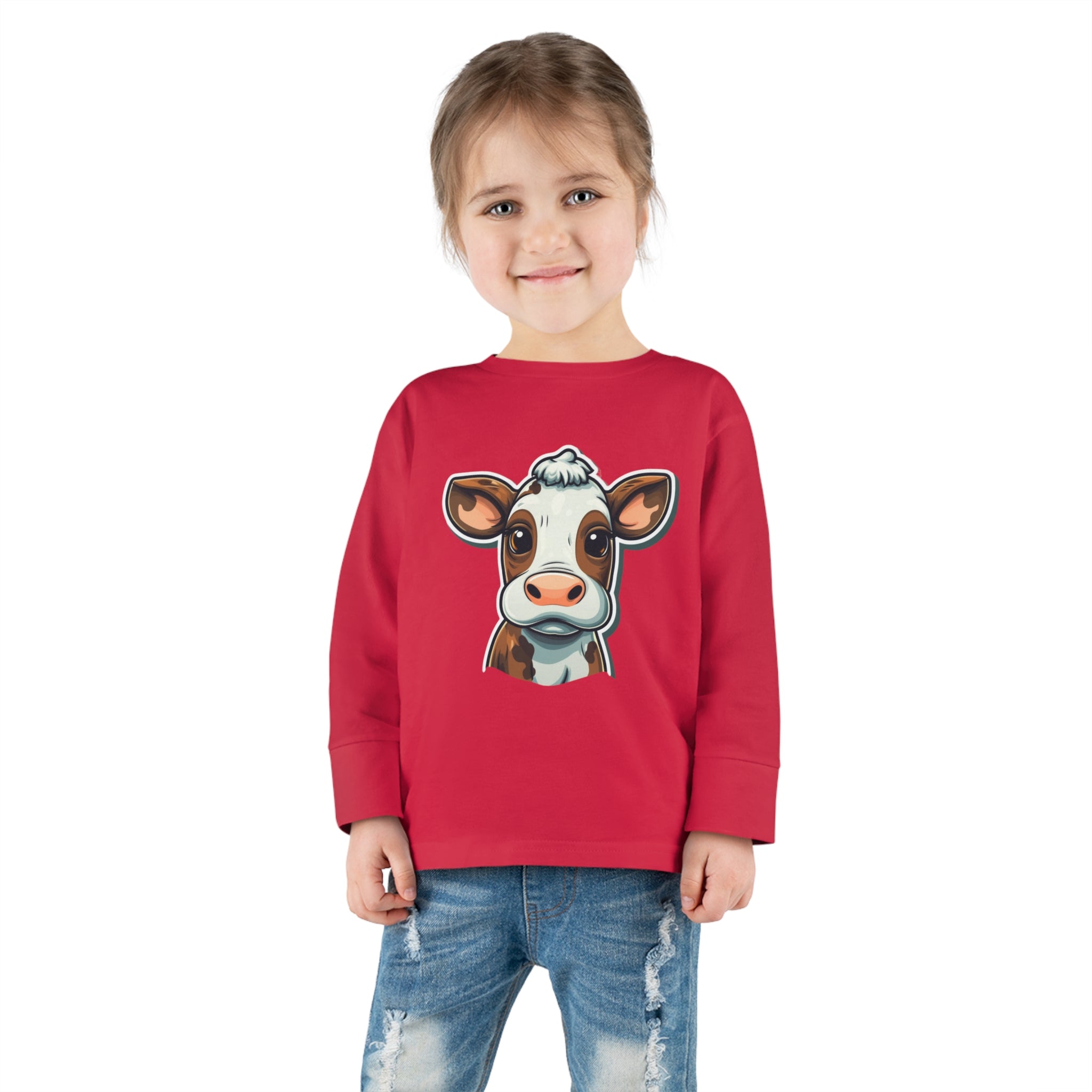 Toddler Long Sleeve Tee - Cow Calf