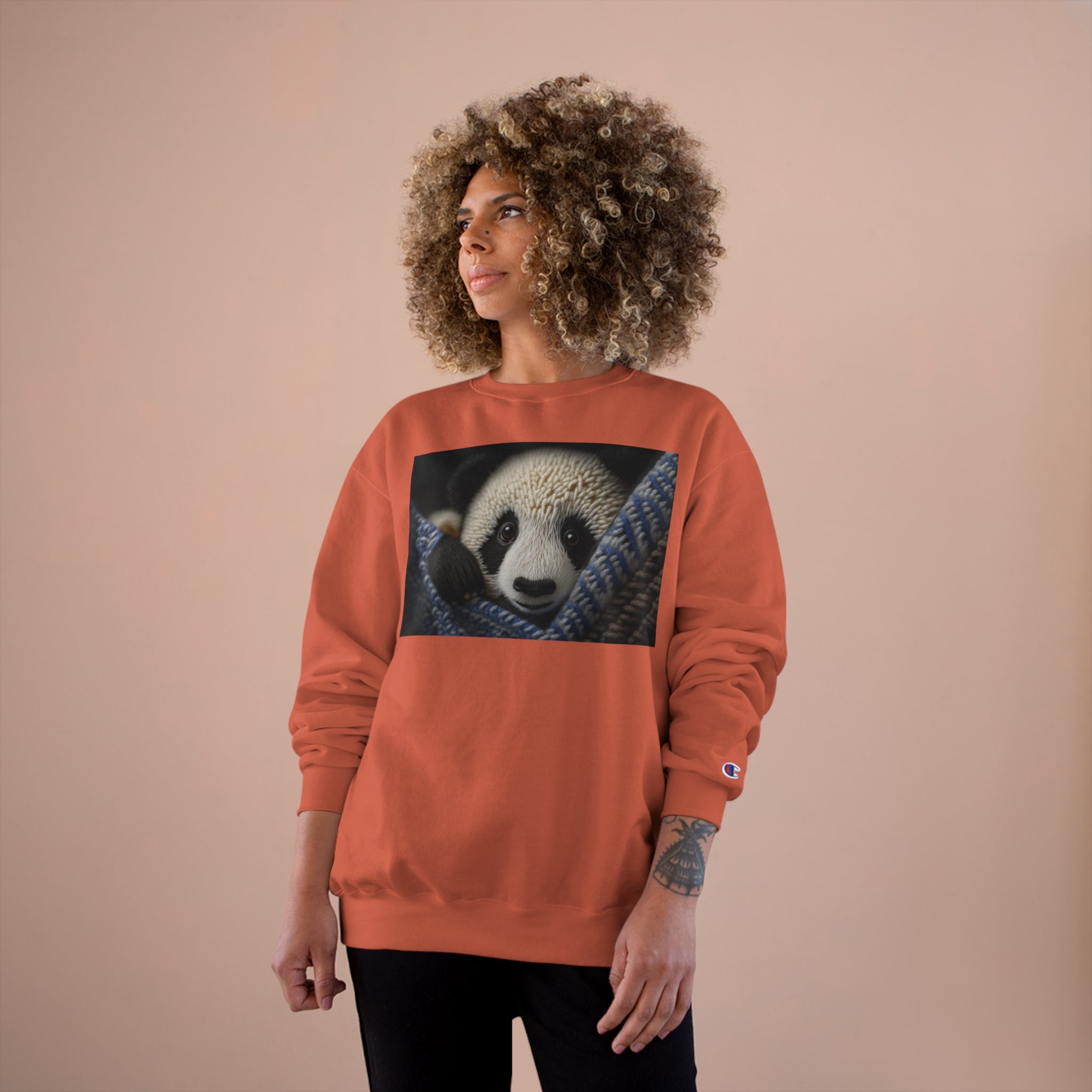 Champion Sweatshirt - Knit Animals, Giant Panda Cub