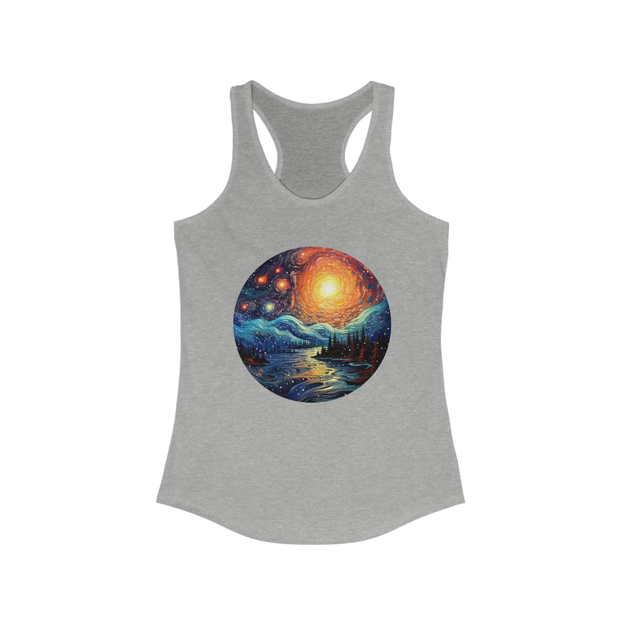 Women's Ideal Racerback Tank - Pointillism Designs 16