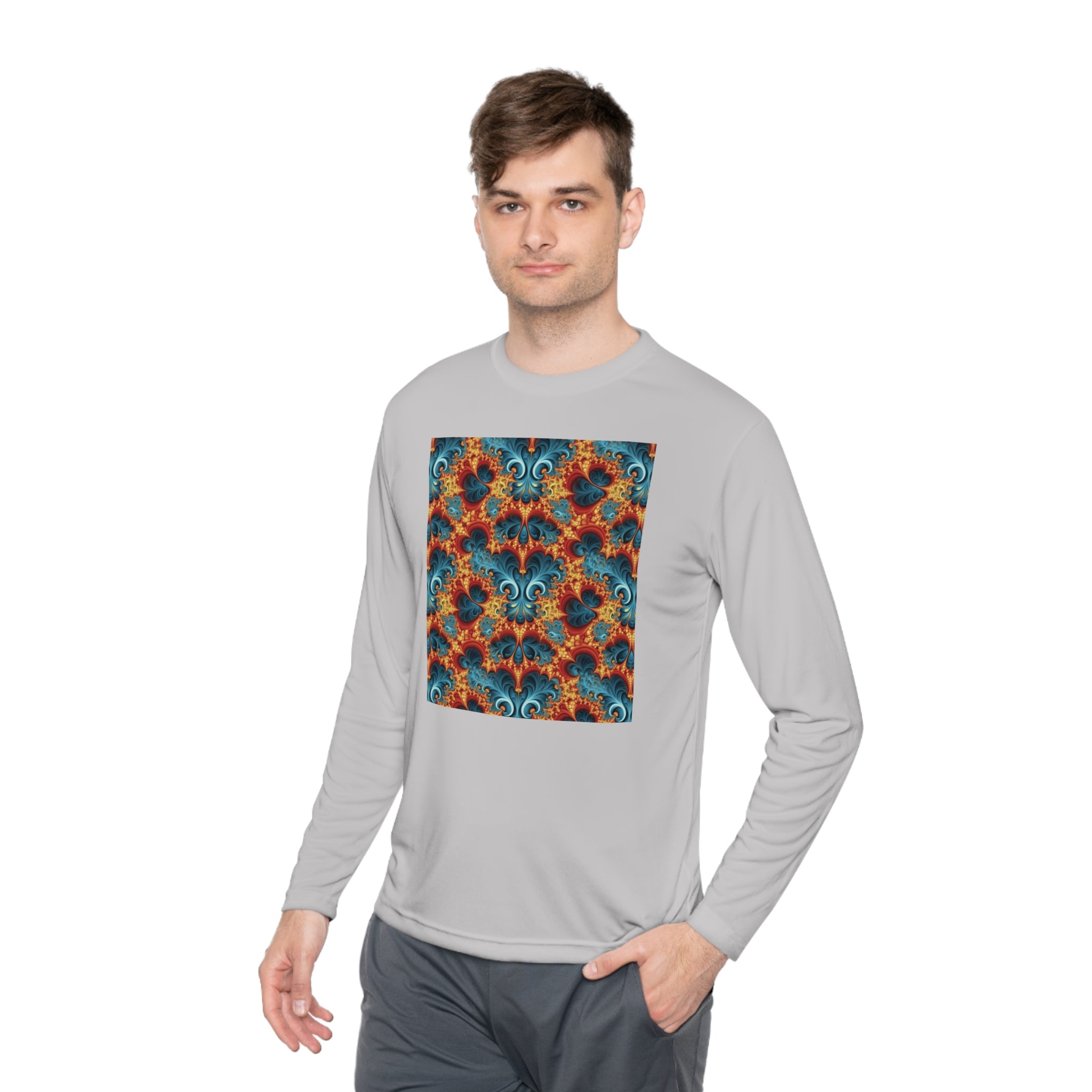 Unisex Lightweight Long Sleeve Tee (AOP) - Abstract Designs 01