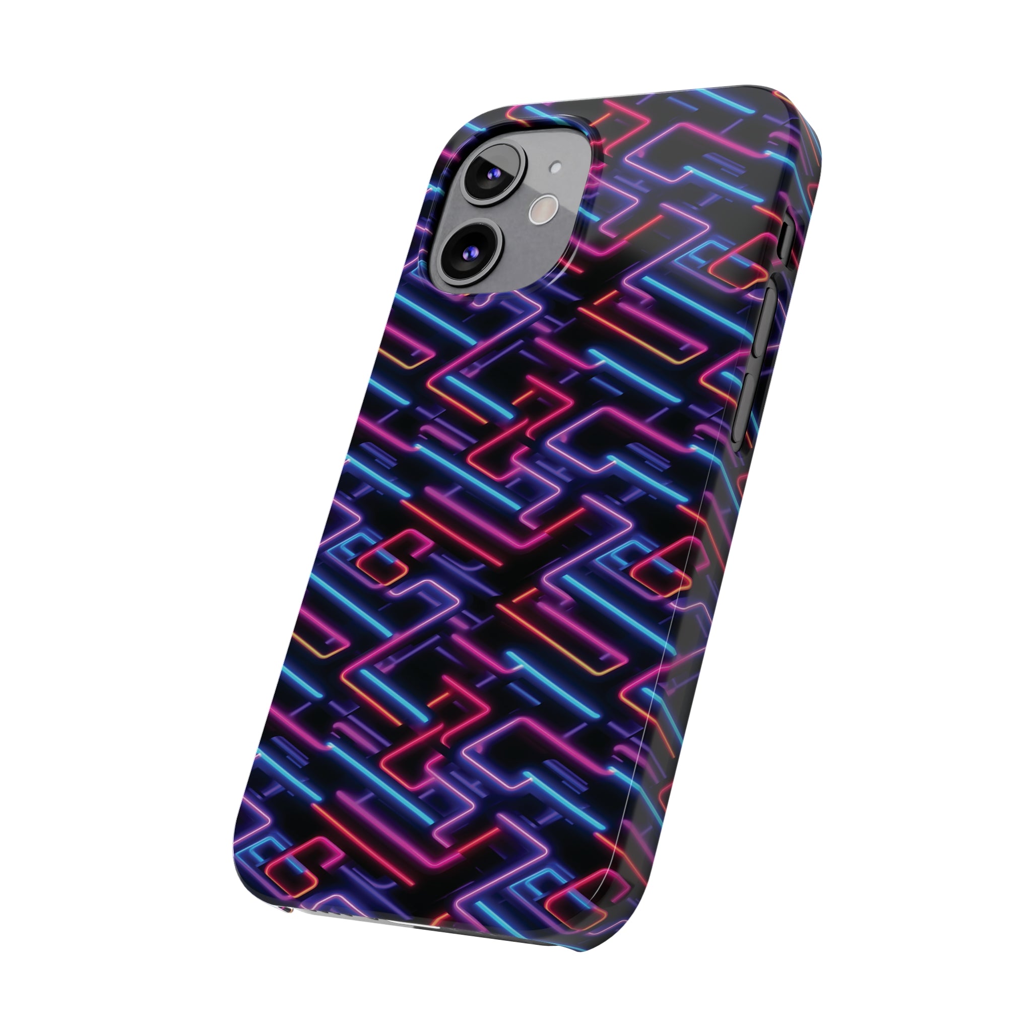 Slim Phone Cases (AOP) - Seamless Neon Designs 01