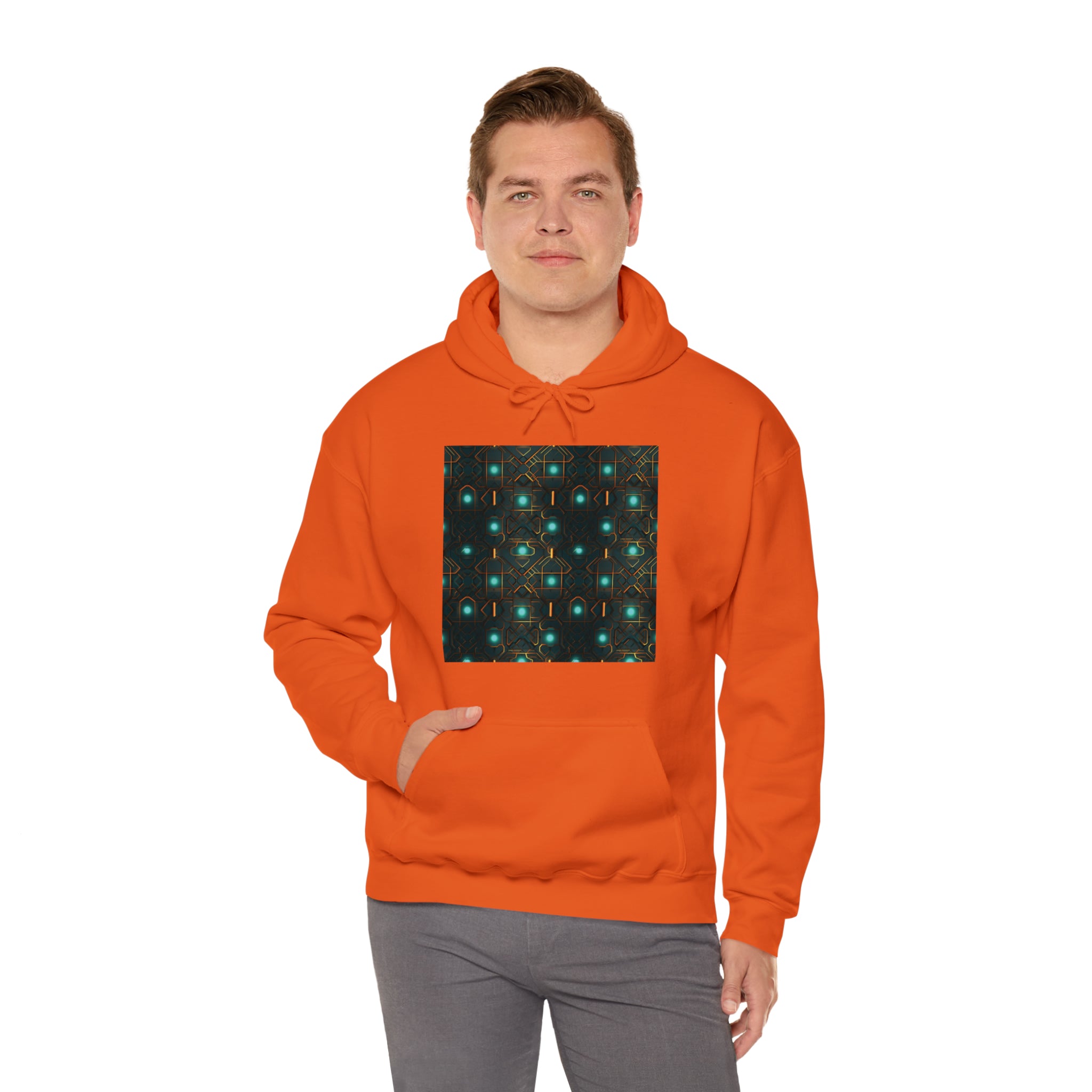 Unisex Heavy Blend™ Hooded Sweatshirt - Abstract Neon Designs 09