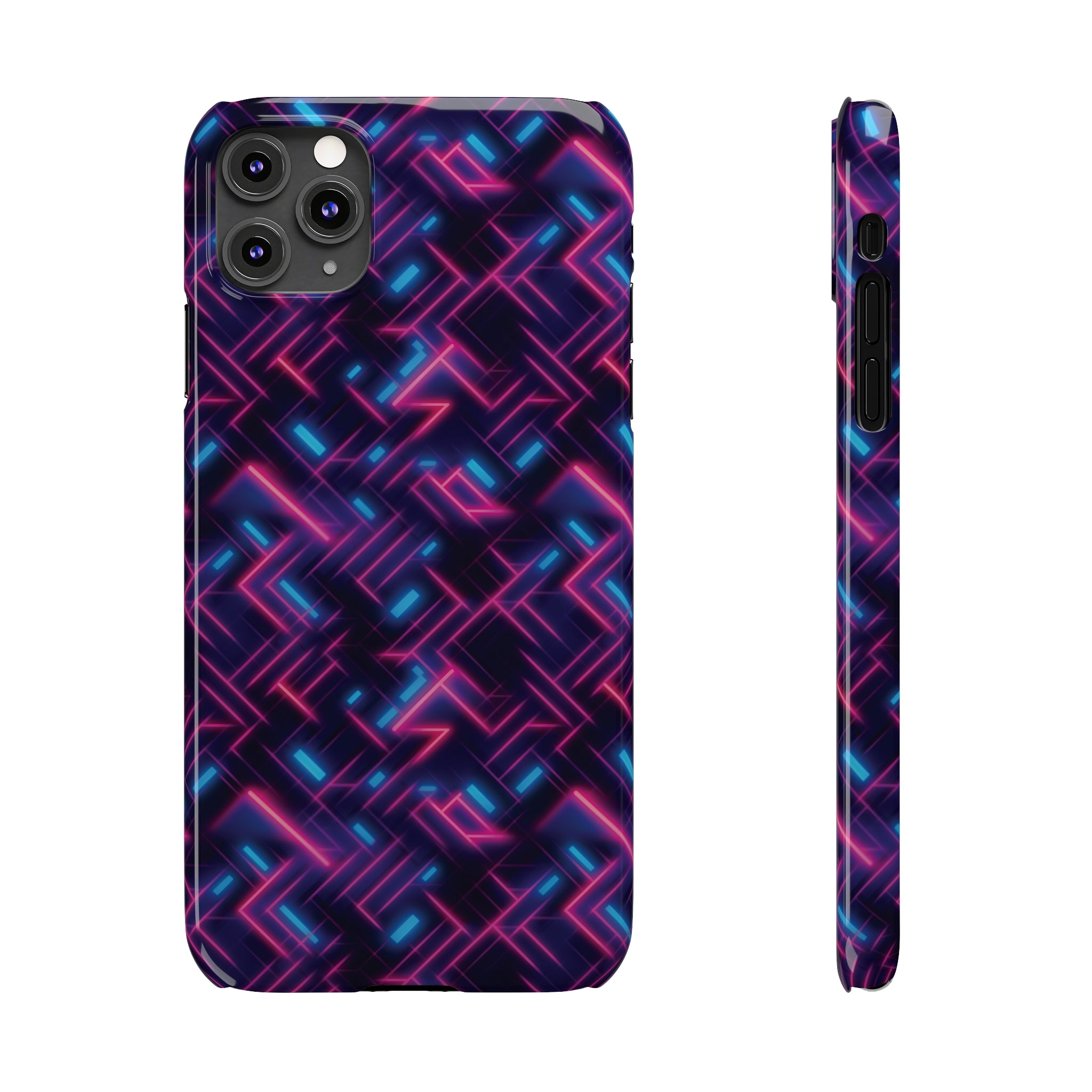 Slim Phone Cases (AOP) - Seamless Synthwave Designs 02