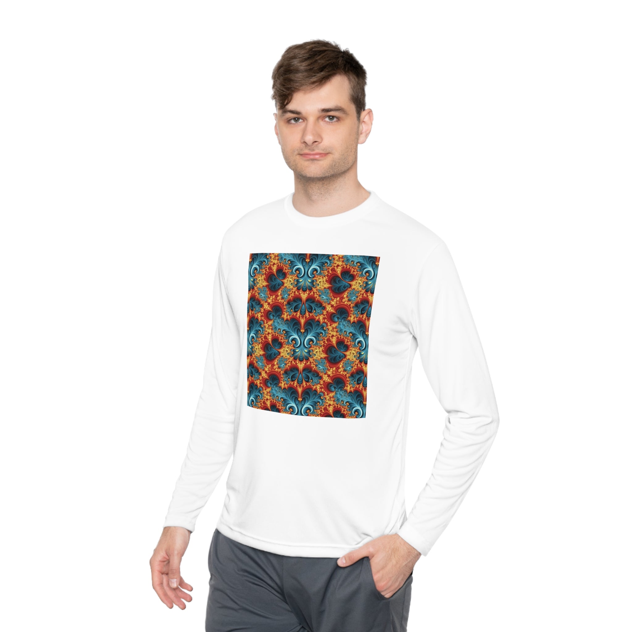 Unisex Lightweight Long Sleeve Tee (AOP) - Abstract Designs 01