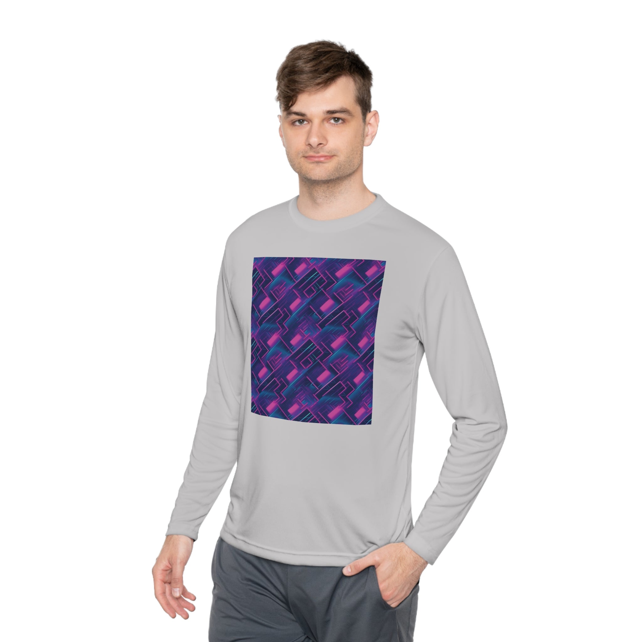 Unisex Lightweight Long Sleeve Tee (AOP) - Abstract Designs 04