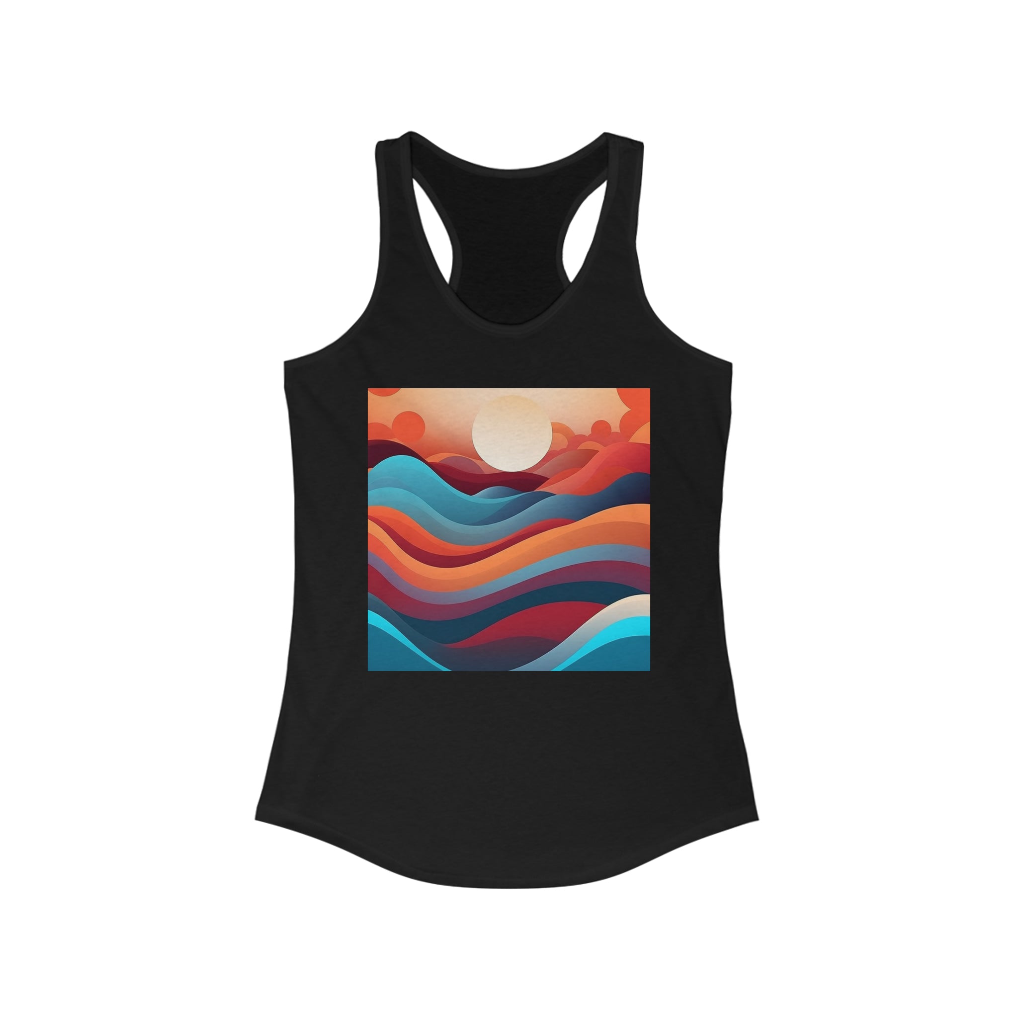 Women's Ideal Racerback Tank - Vector Art Design 08