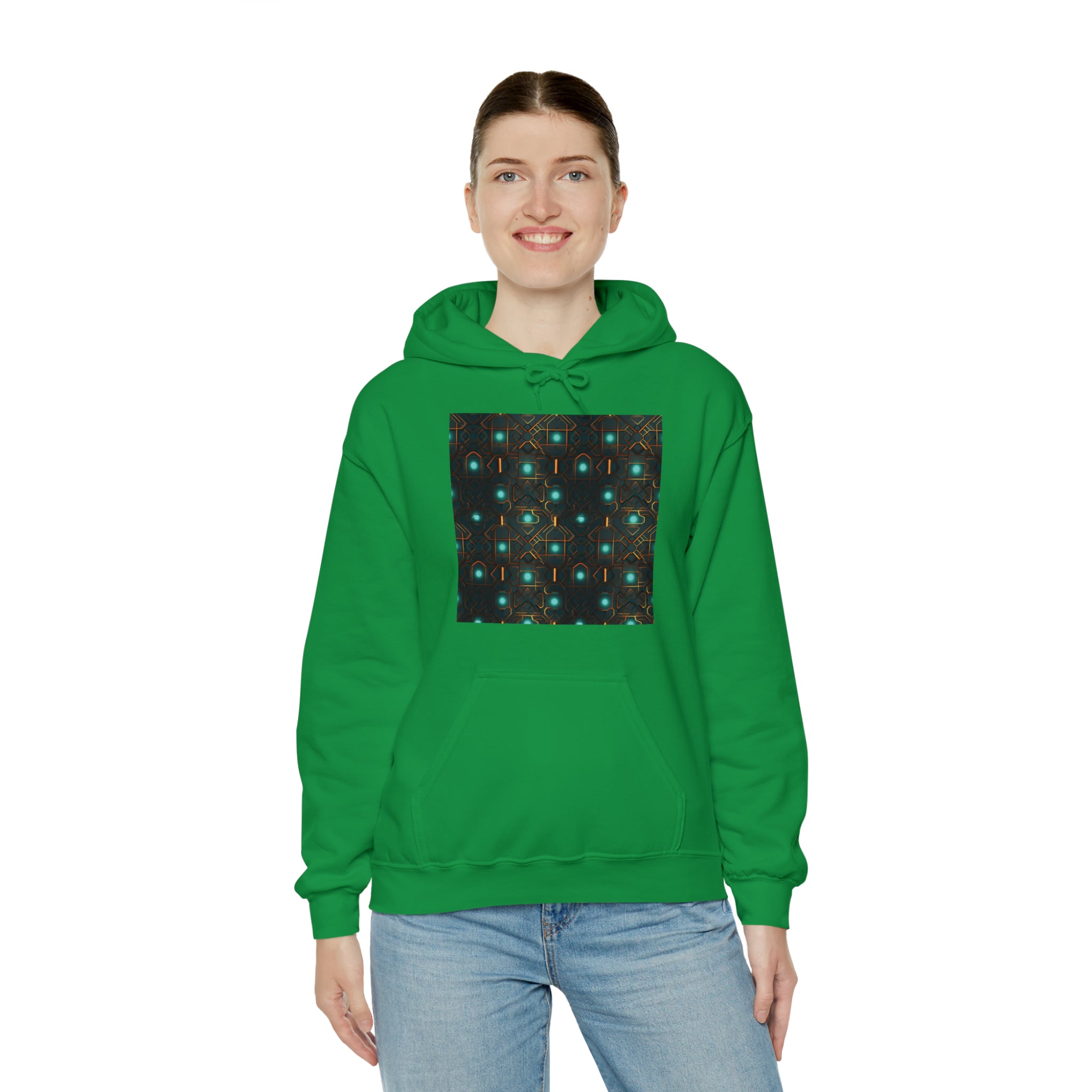 Unisex Heavy Blend™ Hooded Sweatshirt - Abstract Neon Designs 09