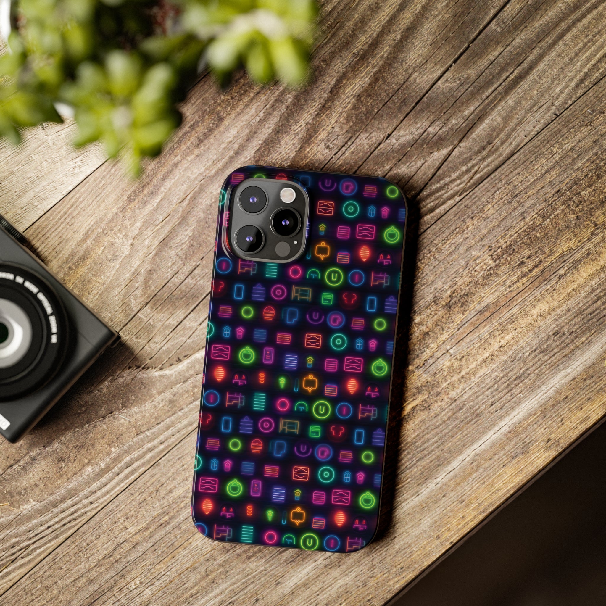 Slim Phone Cases (AOP) - Seamless Neon Designs 02