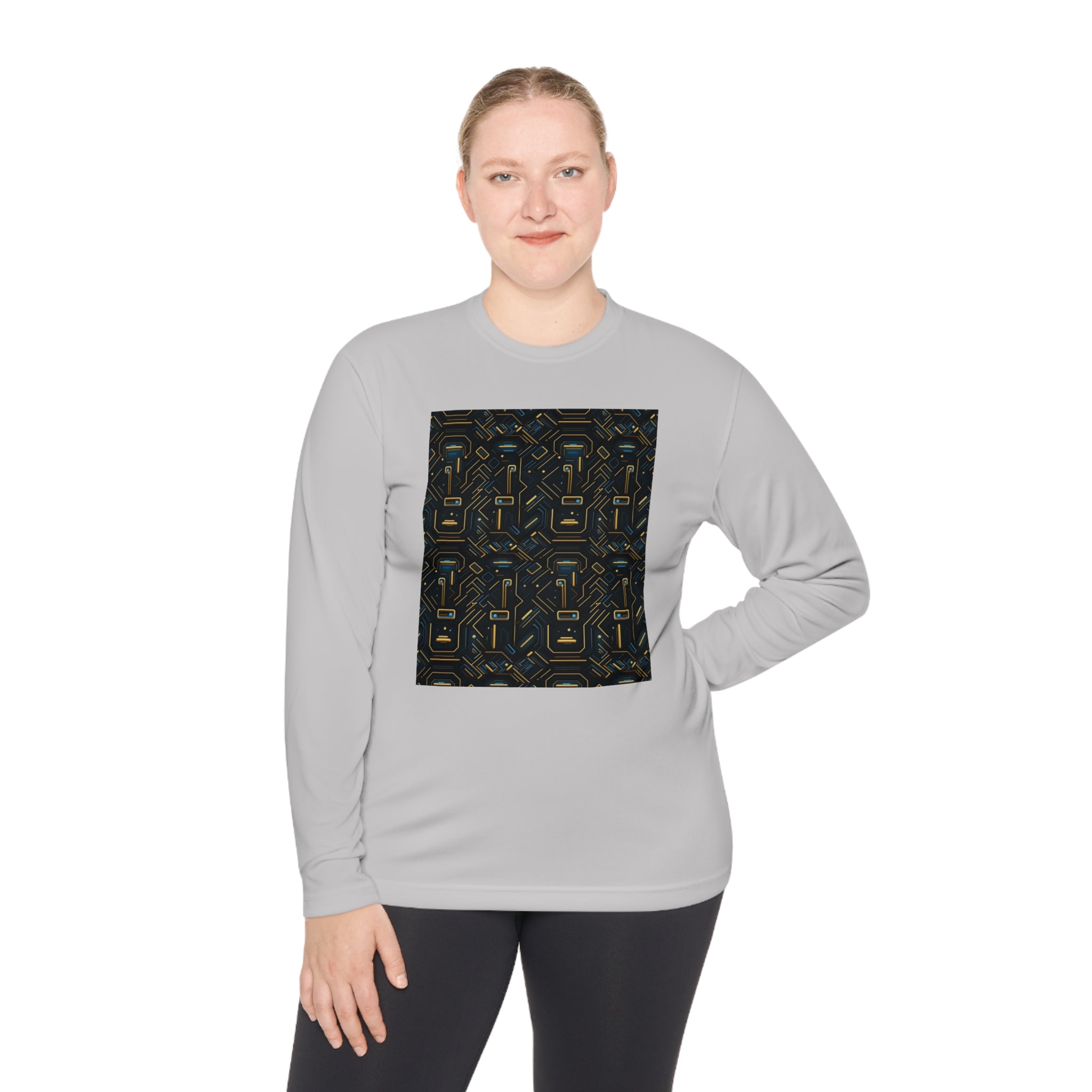 Unisex Lightweight Long Sleeve Tee (AOP) - Abstract Designs 07