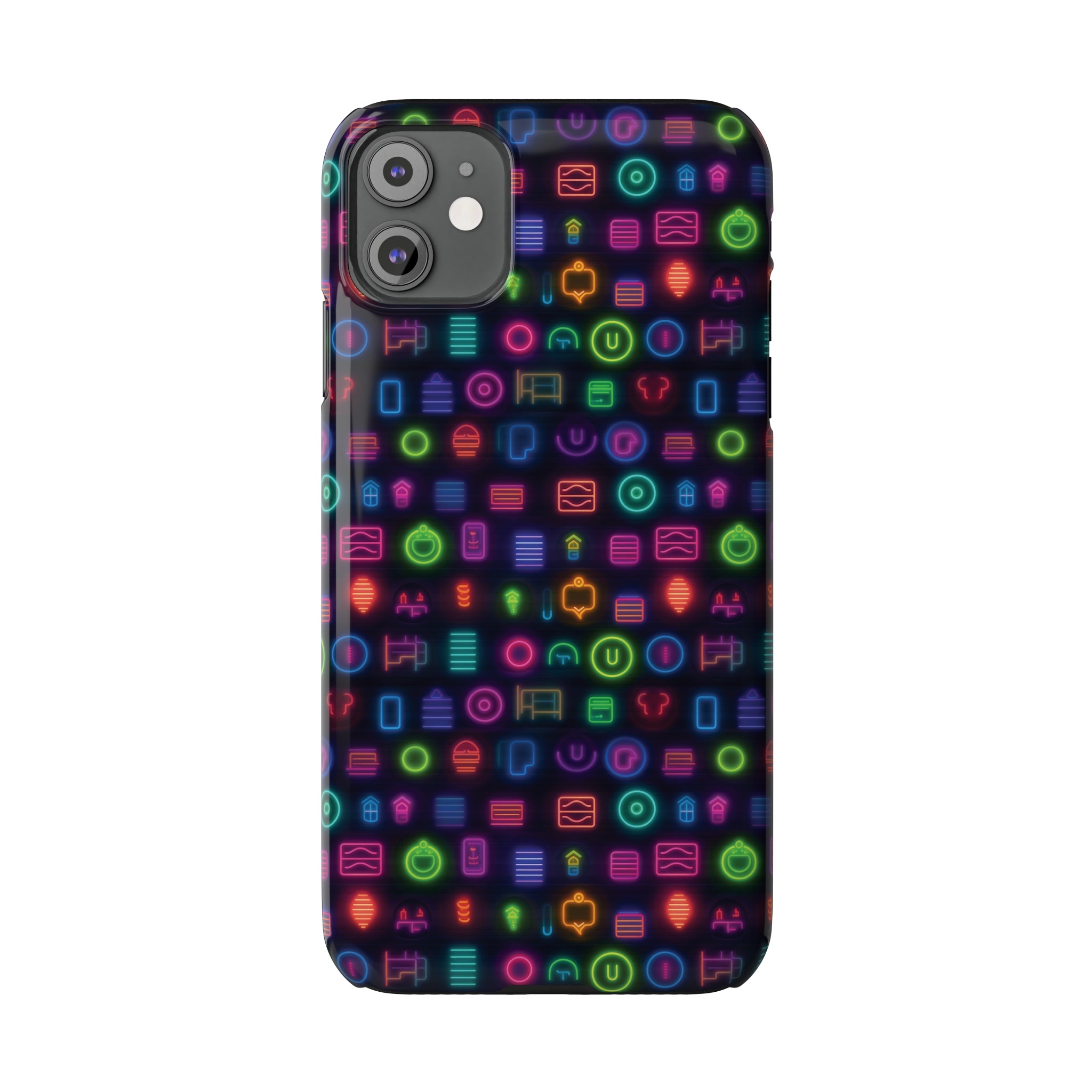 Slim Phone Cases (AOP) - Seamless Neon Designs 02