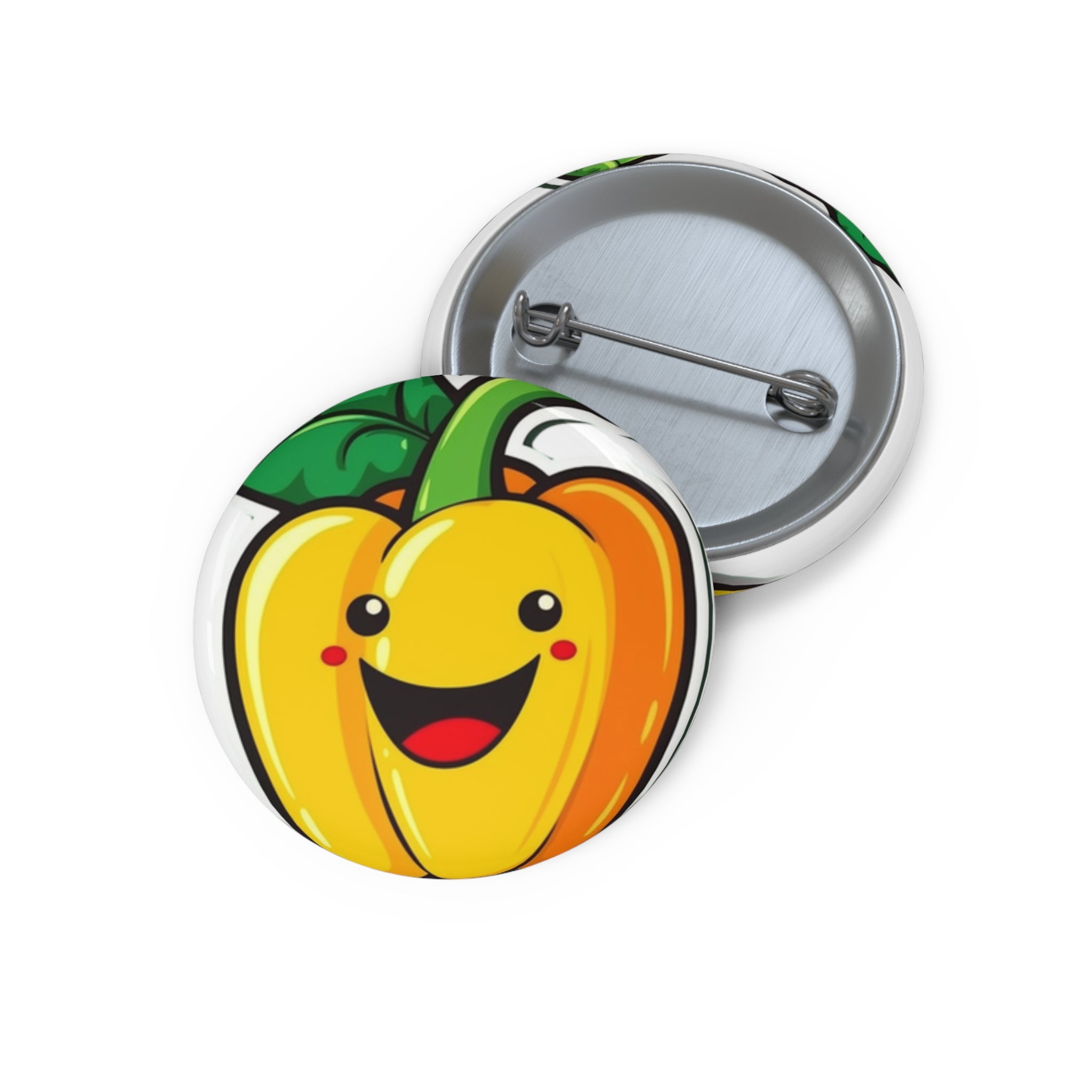 Custom Pin Buttons - Yellow Bell Pepper