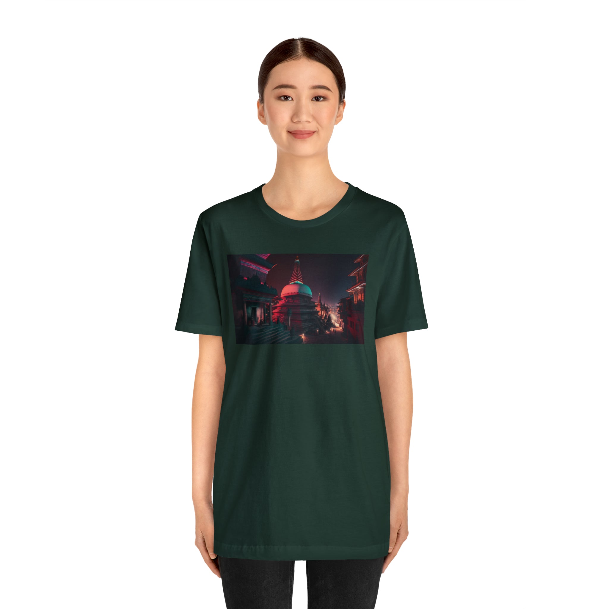 Unisex Jersey Short Sleeve Tee - Swayambhunath Temple, Nepal