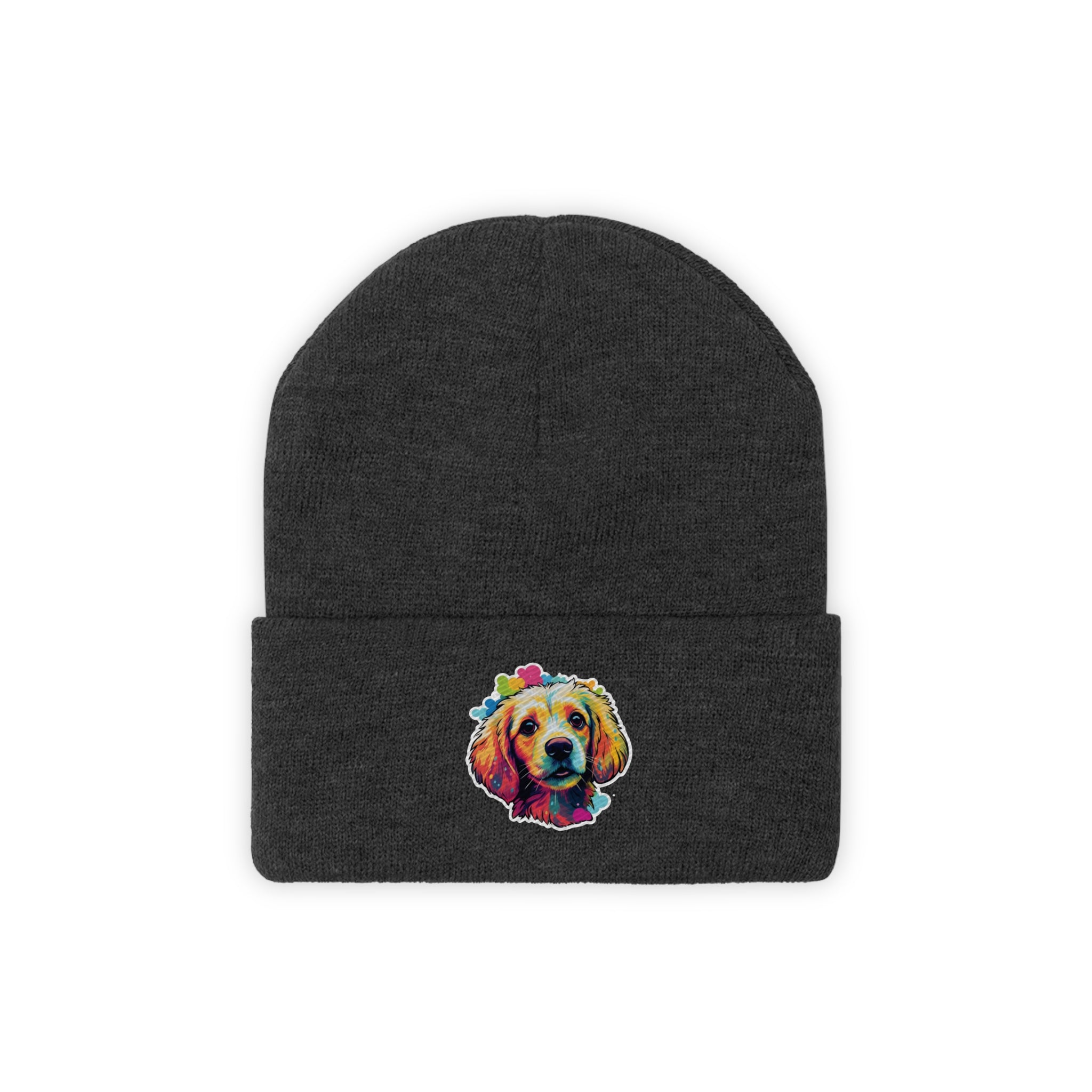 Knit Beanie - Puppy Pop Art 07