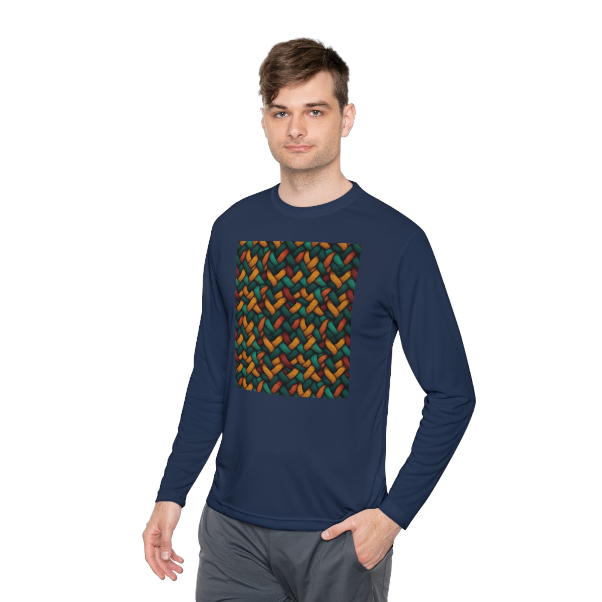 Unisex Lightweight Long Sleeve Tee (AOP) - Abstract Designs 12