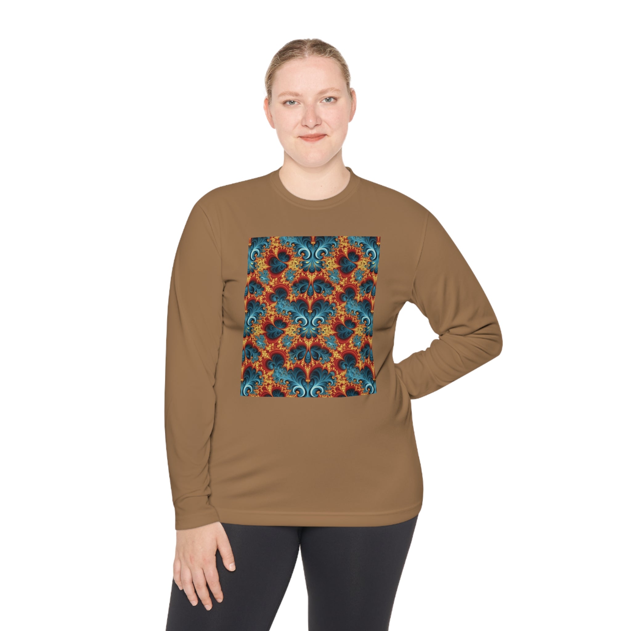 Unisex Lightweight Long Sleeve Tee (AOP) - Abstract Designs 01