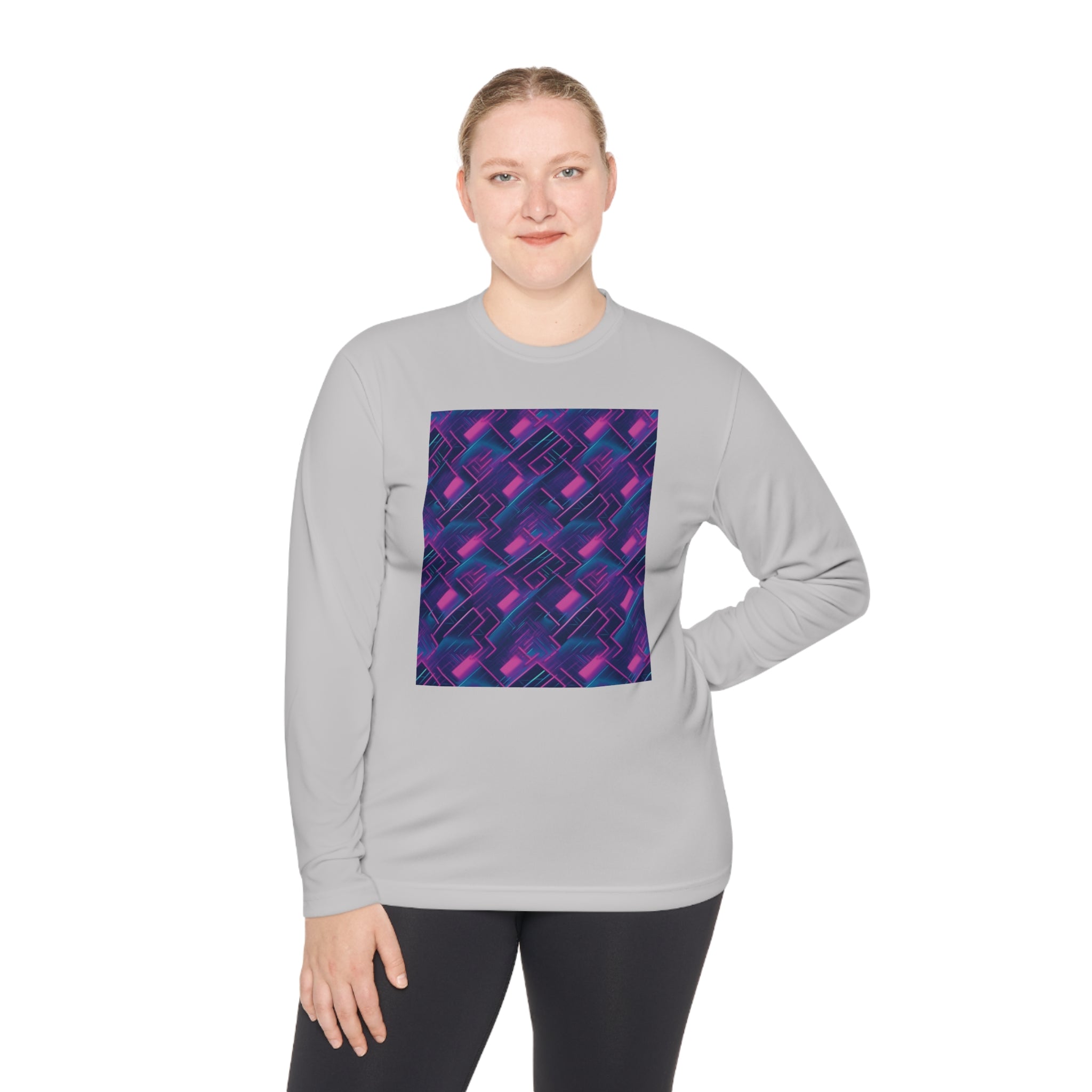 Unisex Lightweight Long Sleeve Tee (AOP) - Abstract Designs 04