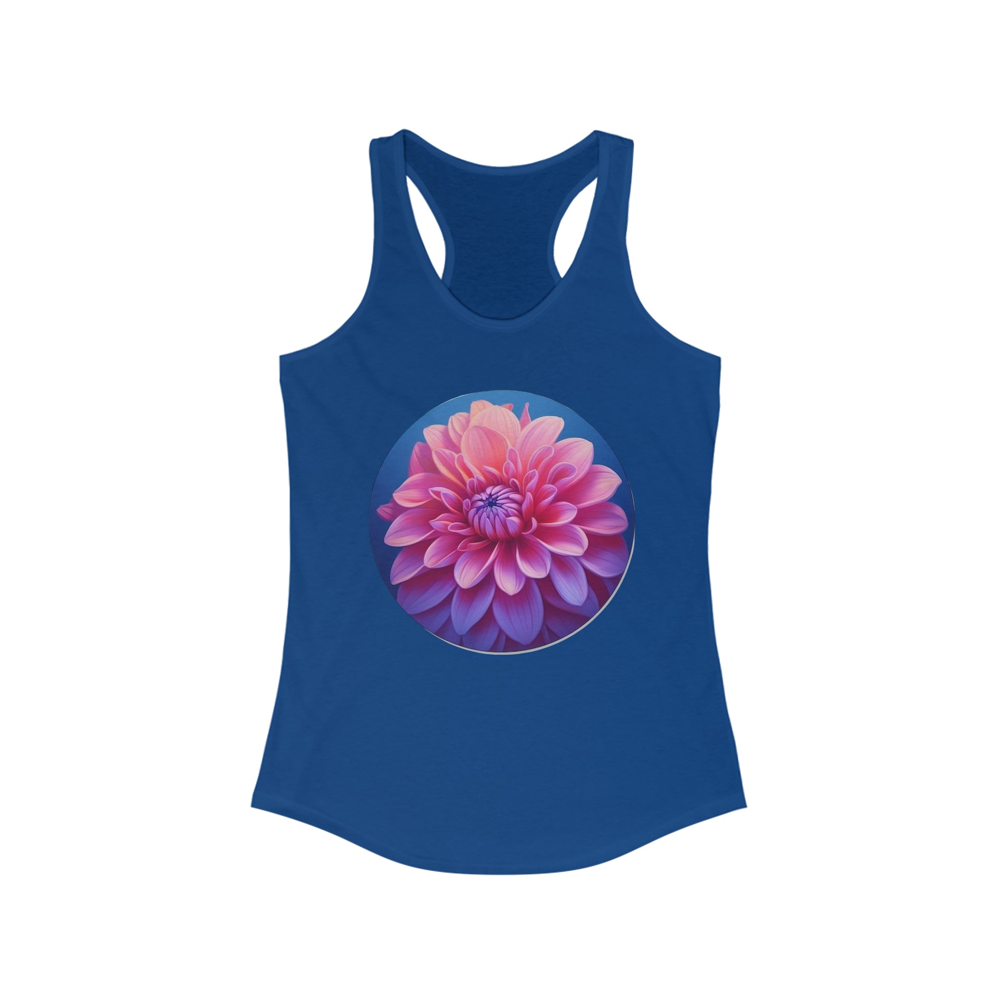 Women's Ideal Racerback Tank - Flowers - Dahlia