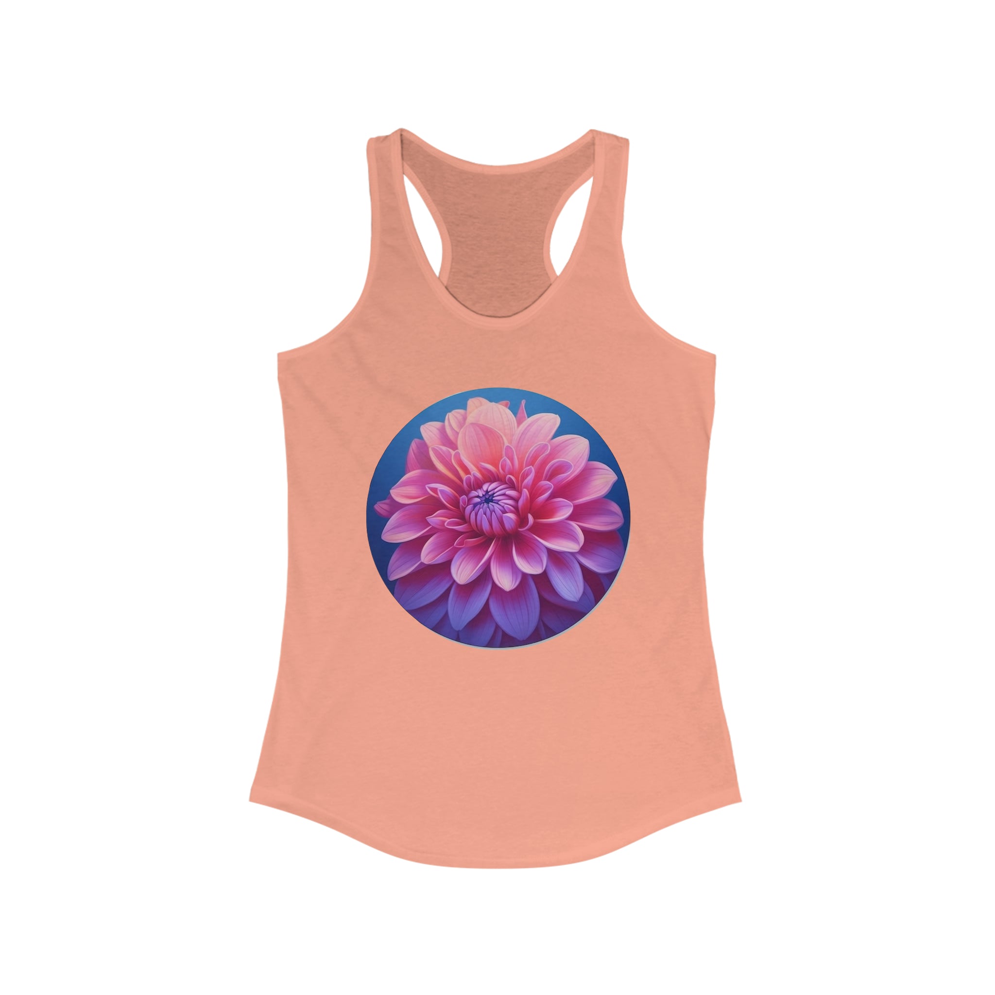 Women's Ideal Racerback Tank - Flowers - Dahlia