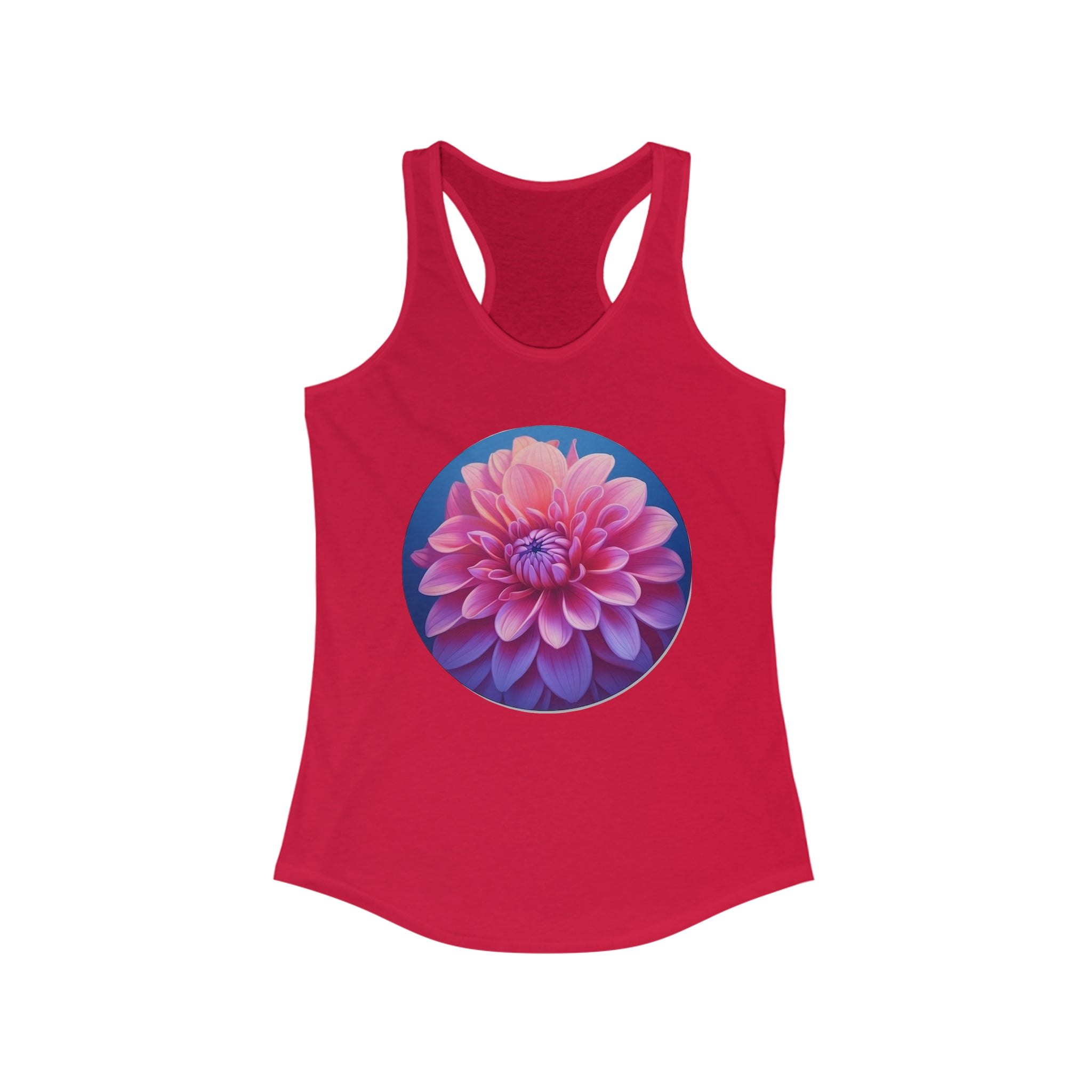 Women's Ideal Racerback Tank - Flowers - Dahlia