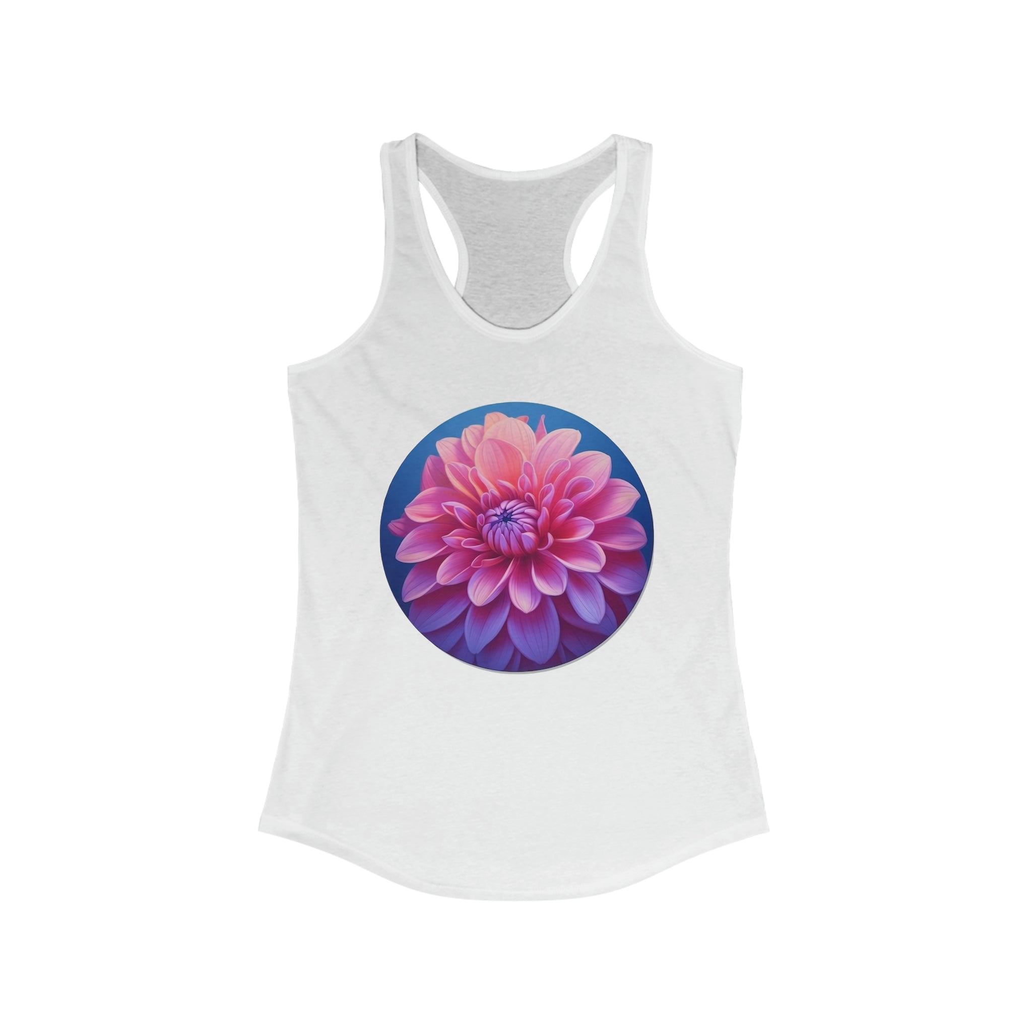 Women's Ideal Racerback Tank - Flowers - Dahlia